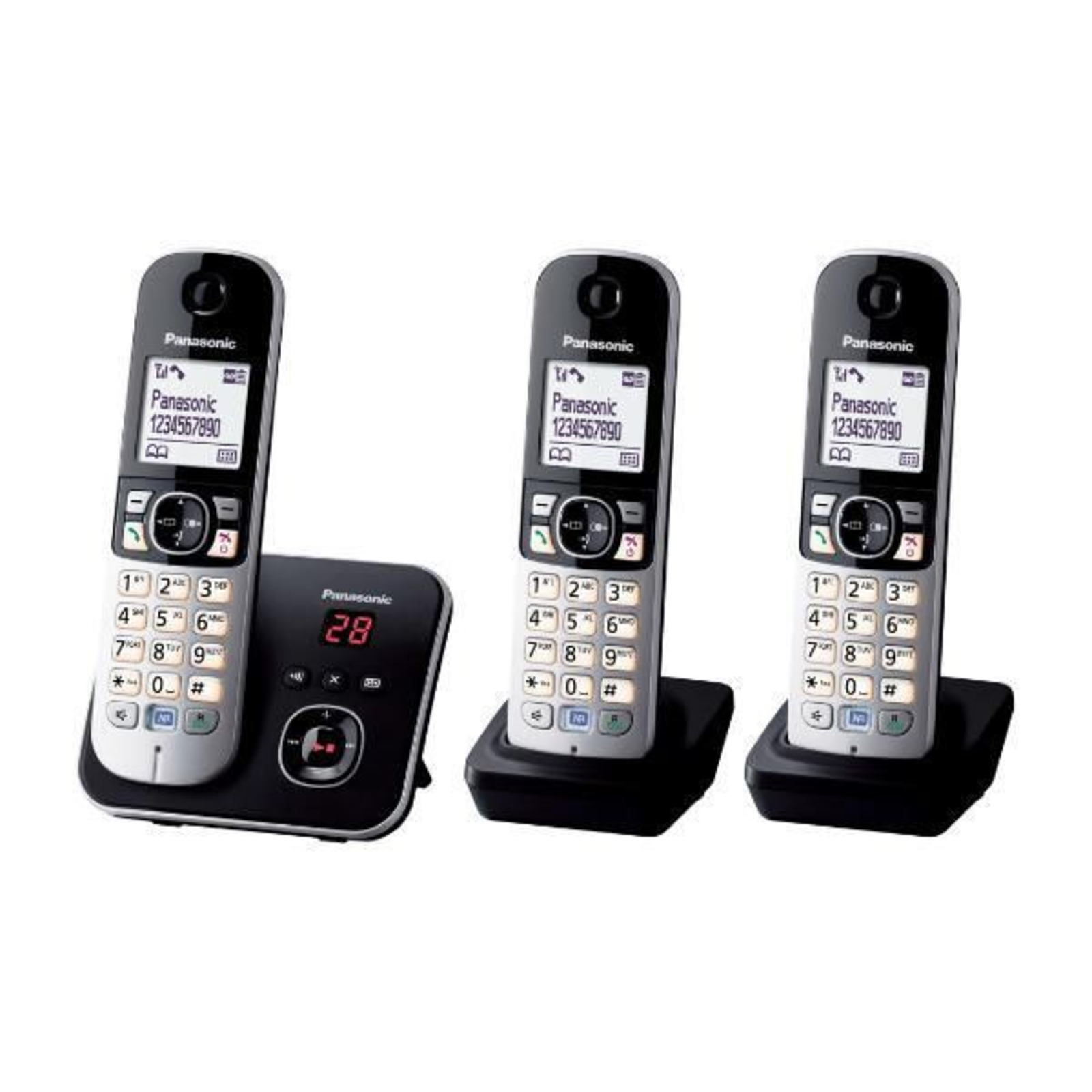 Panasonic KX-TG6823 Wireless Phone No Caller ID Black