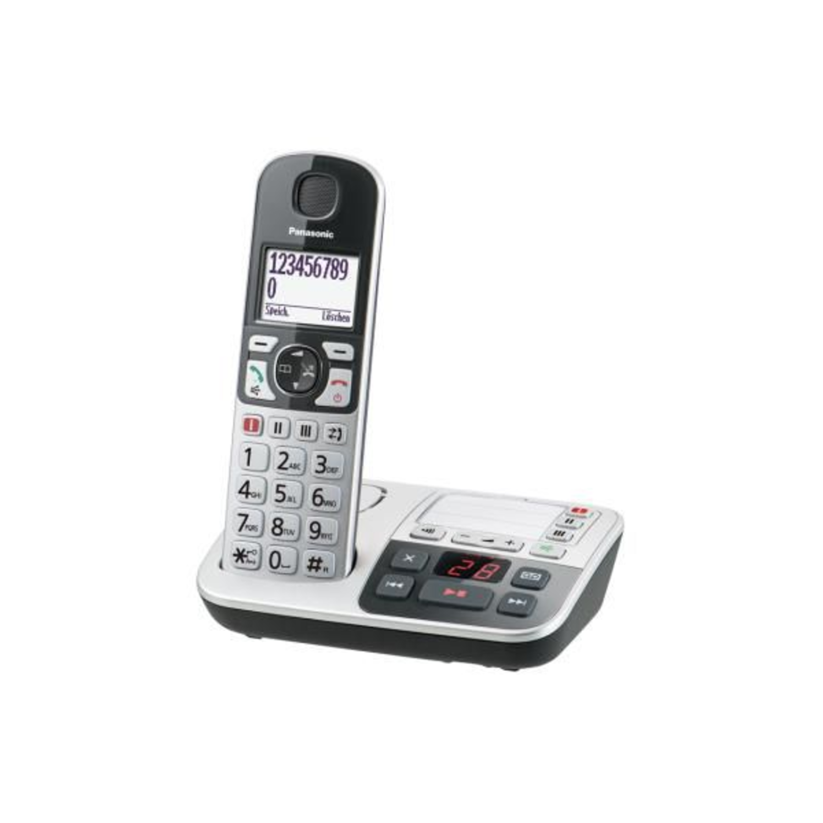 Panasonic KX-TGE520GS DECT Telephone Cordless Handset Hands-free Function 150 Entries