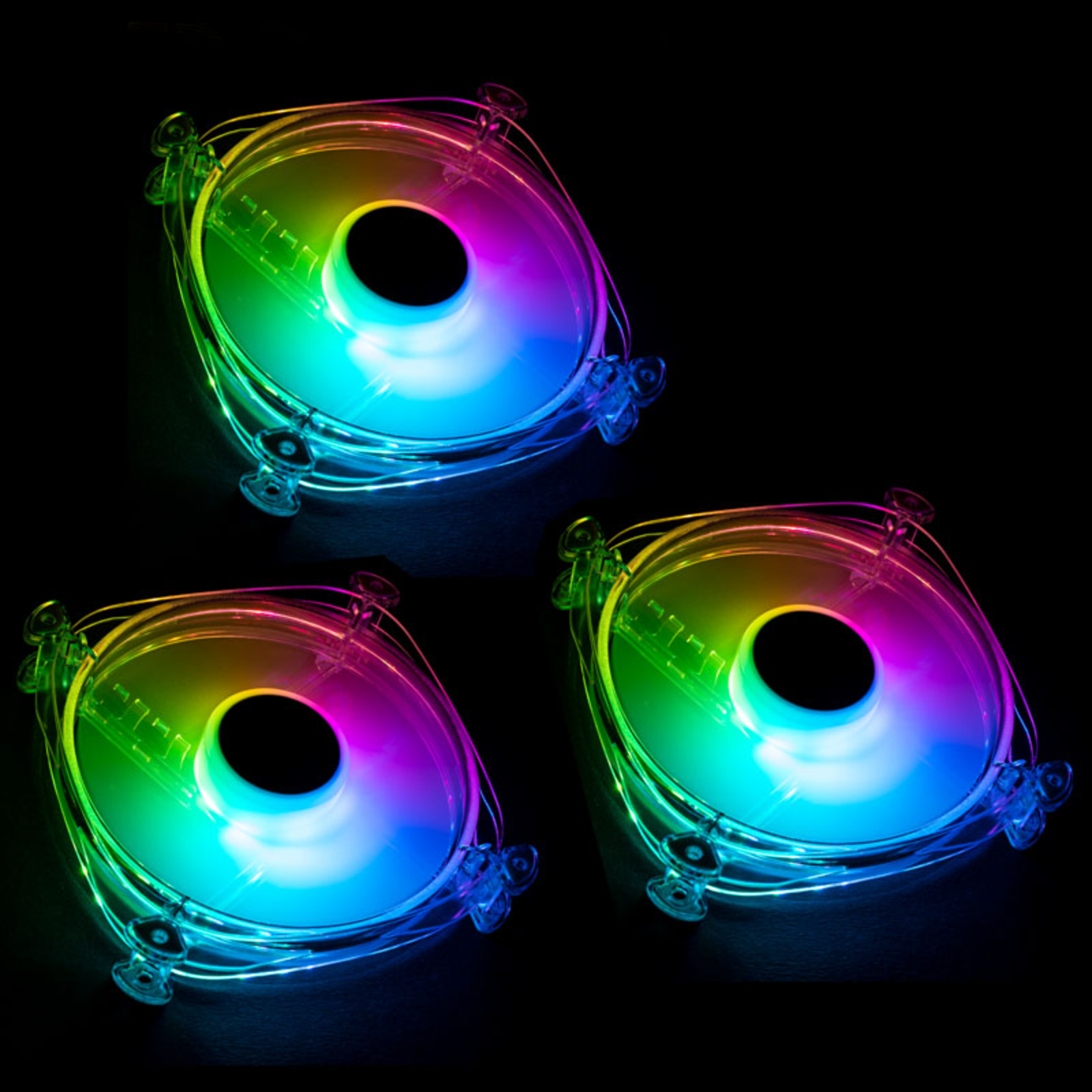 Lamptron Icecloud+ ARGB 120 Triple PWM Fan Kit transparent