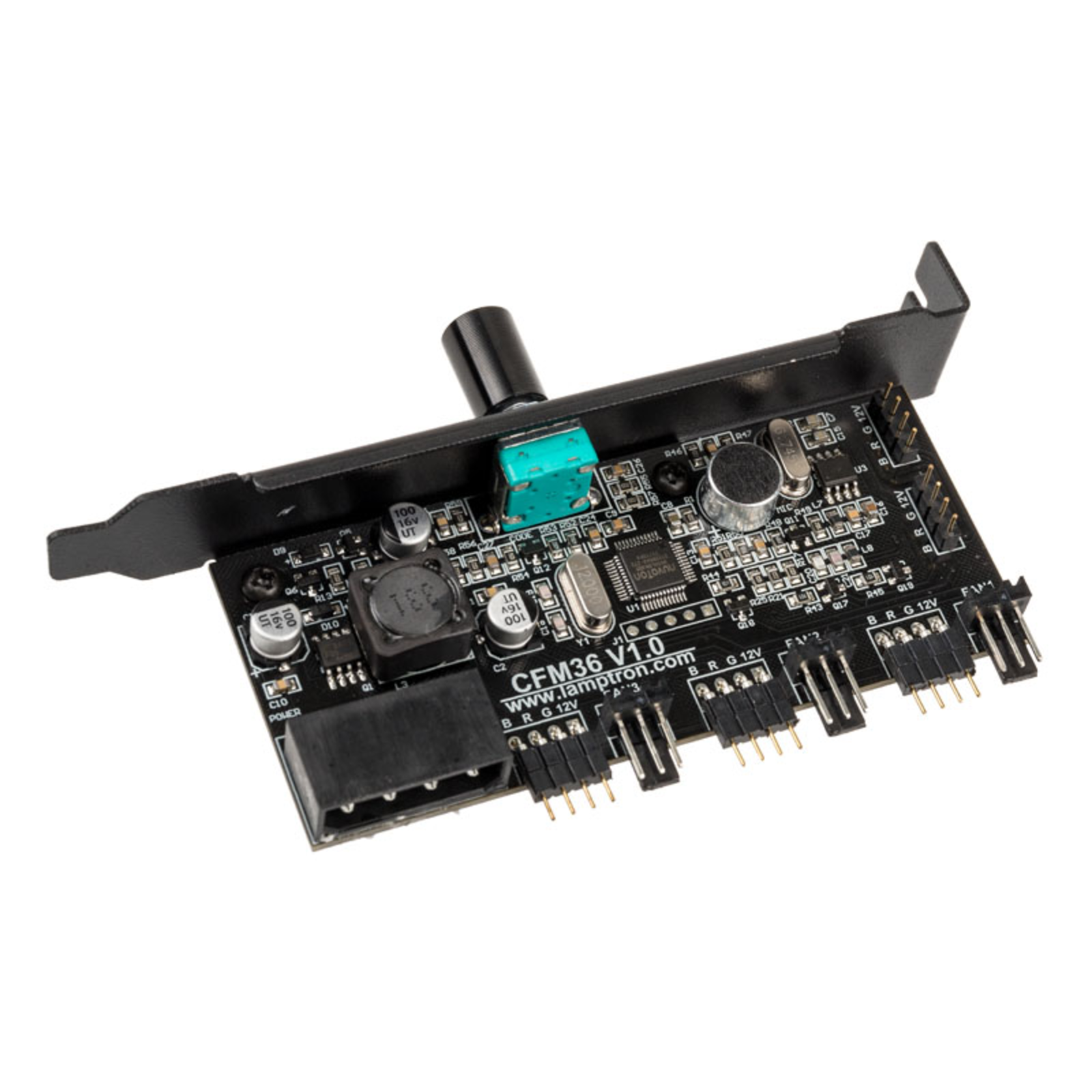 Lamptron CFM36 Fan And RGB LED Controller for PCI Slot Black