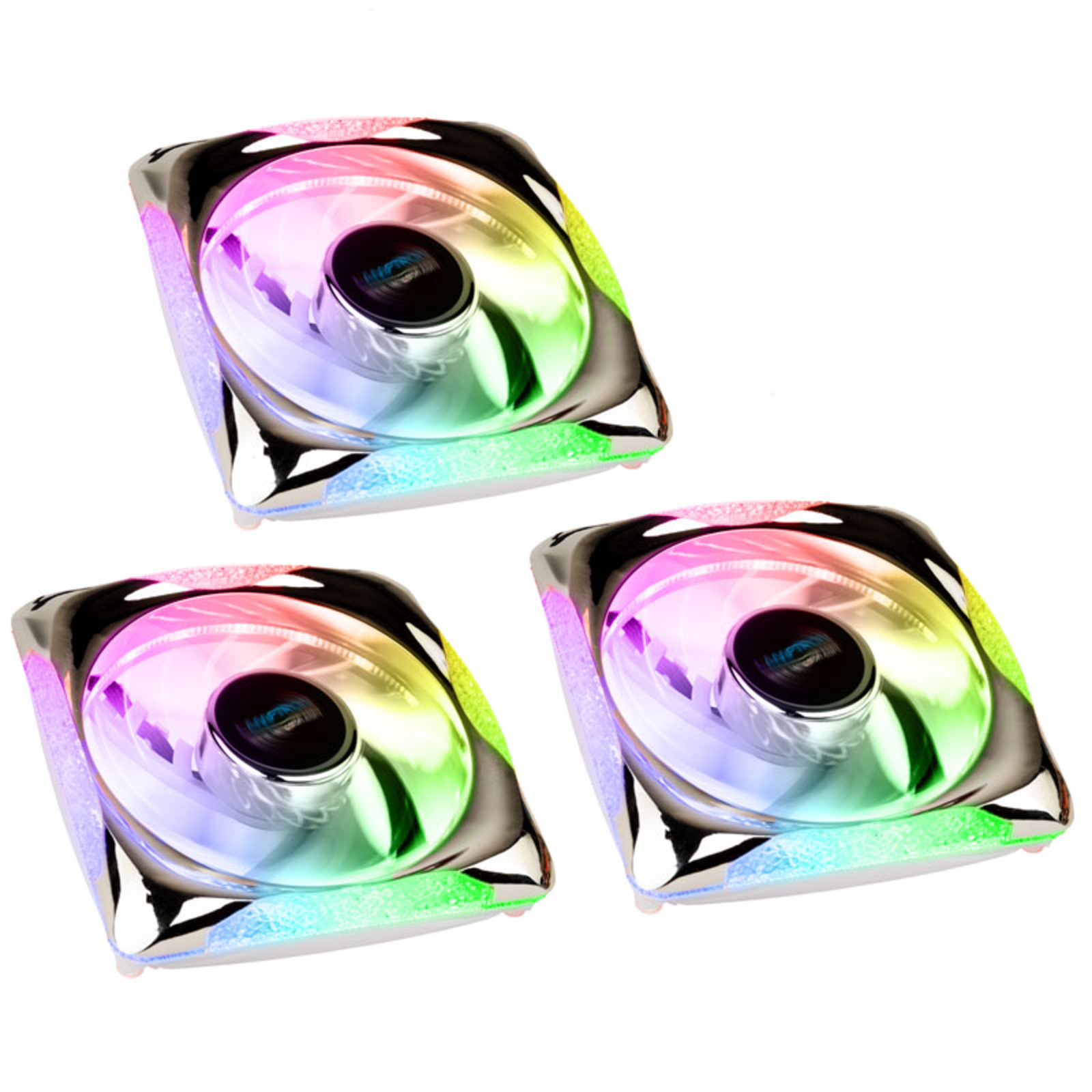Lamptron PLUTO+ ARGB PWM Fan Bundle of 3 Black