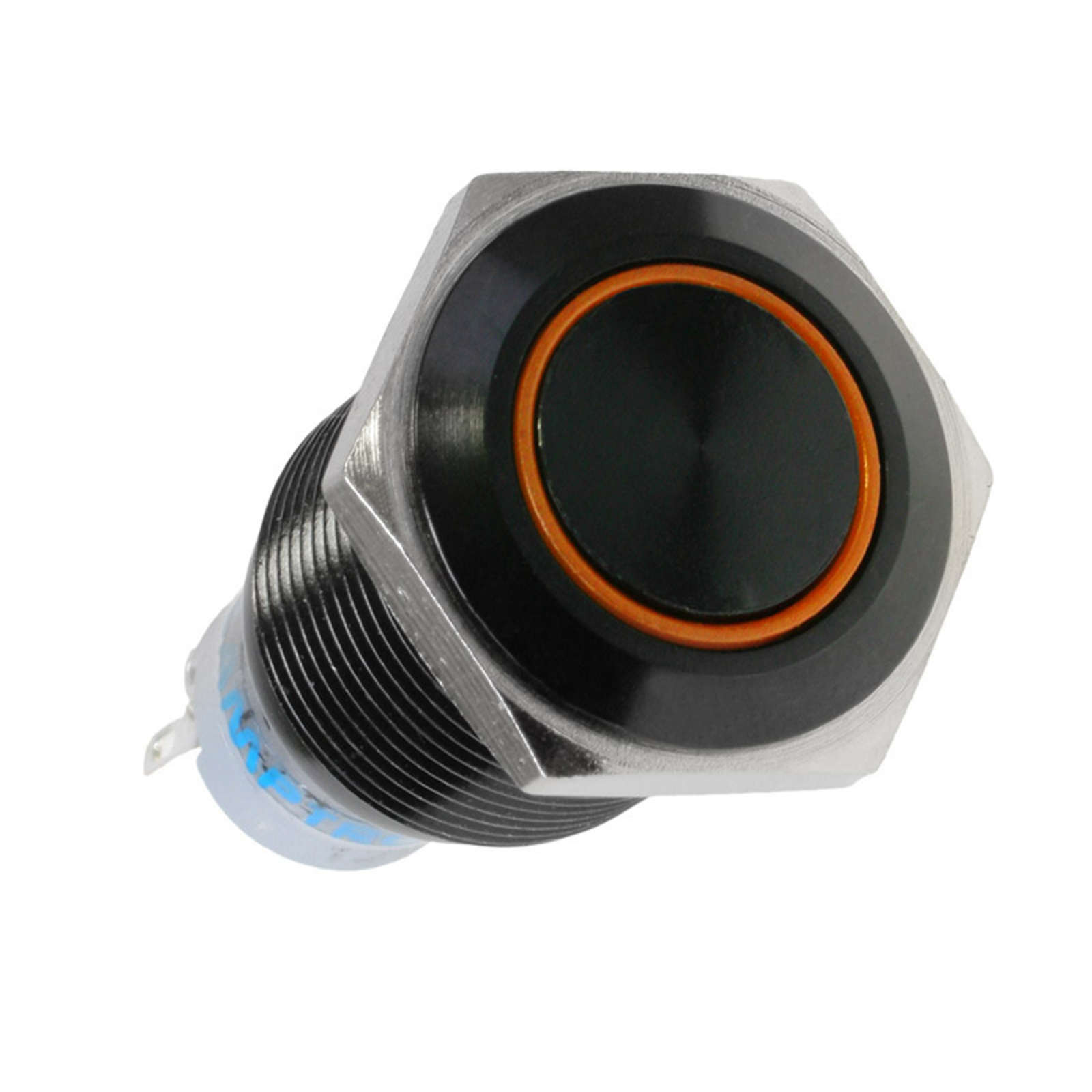 Lamptron Vandalism Button Switch 16mm Blackline orange