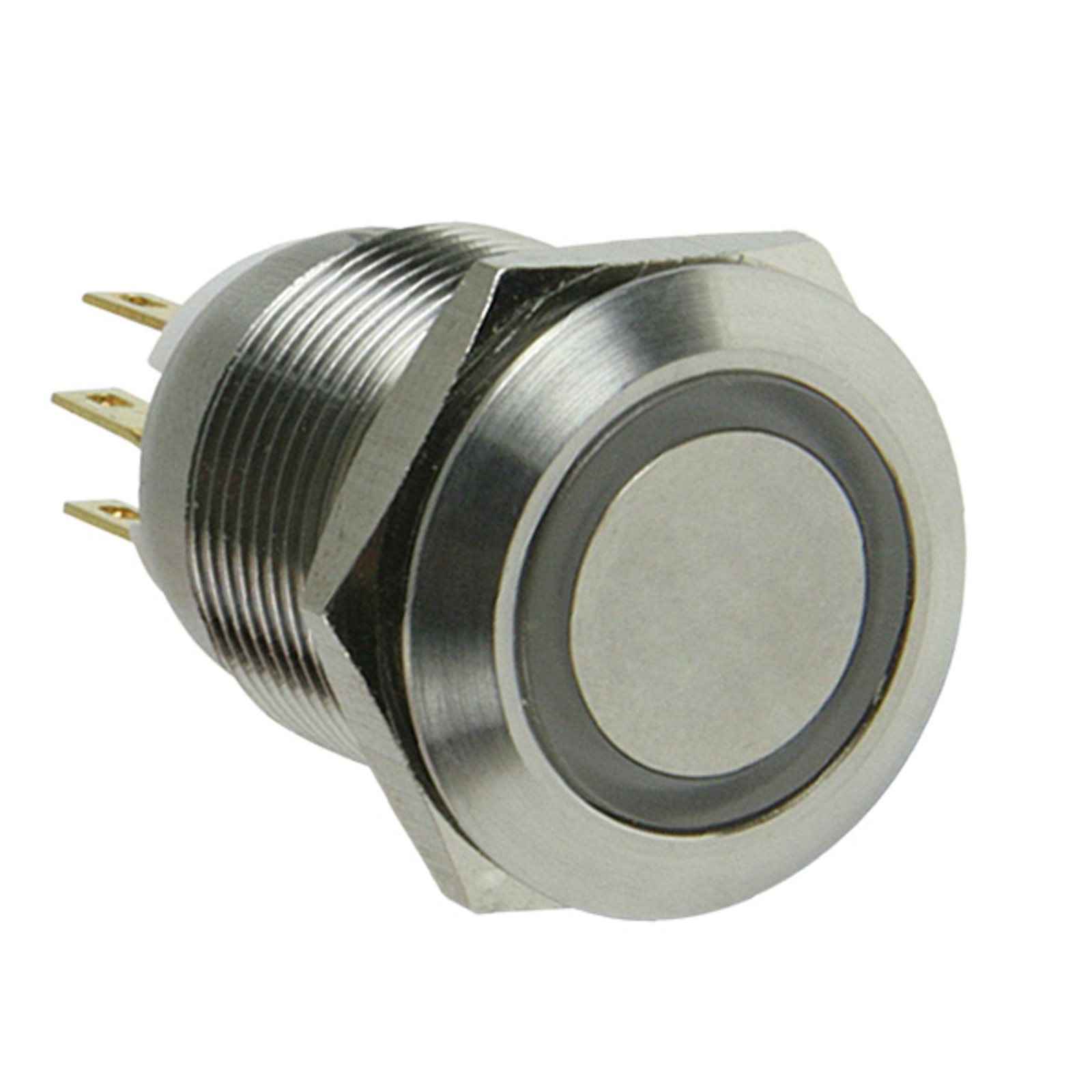 Lamptron Vandalism Switch 19mm Silverline Red
