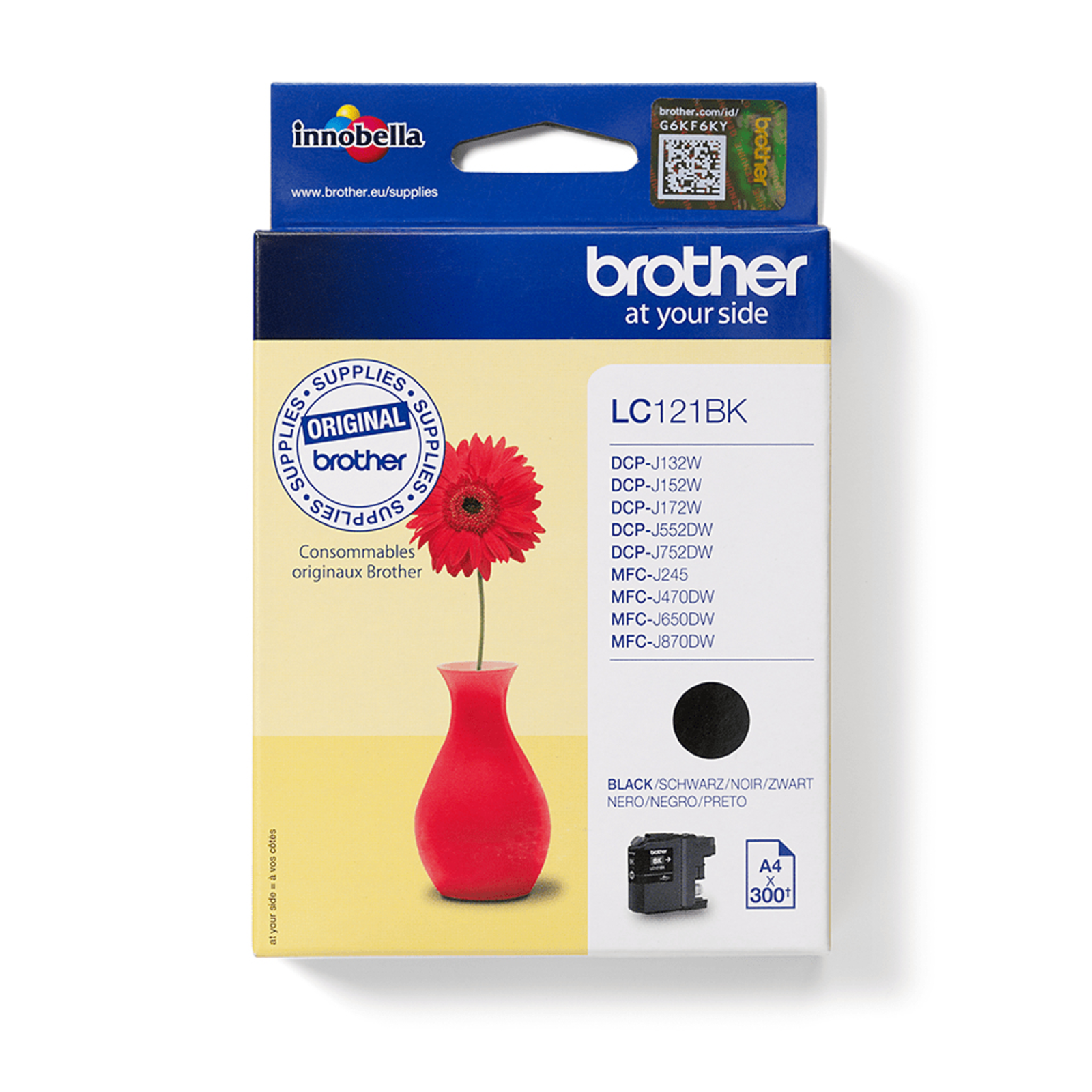Bredher Cartridge LC-121BK MFC-J470DW J870DW DCP-J752DW