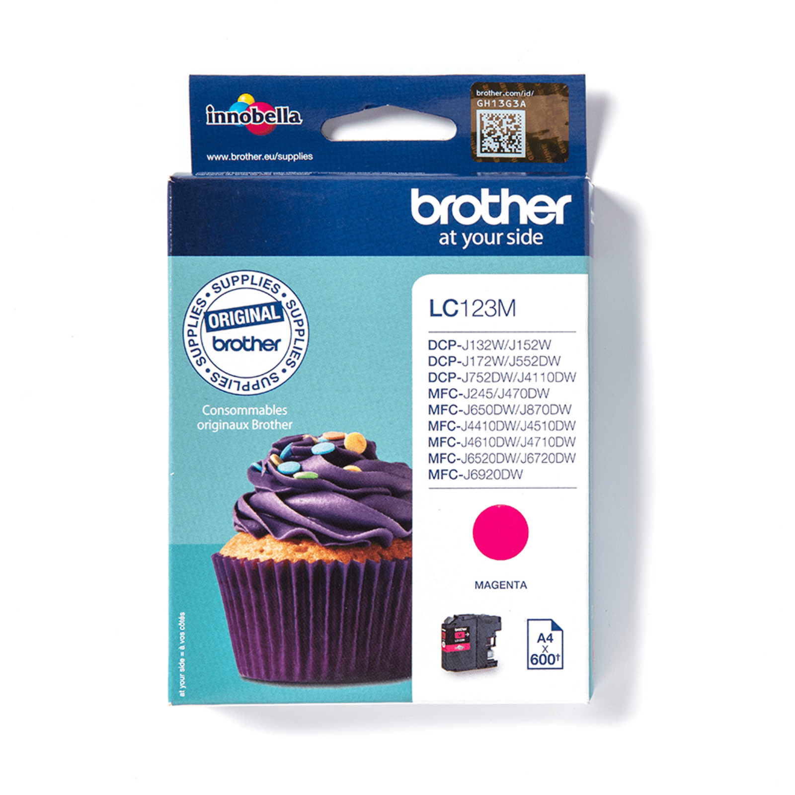 Bredher LC 123M magenta 600 Pages Ink