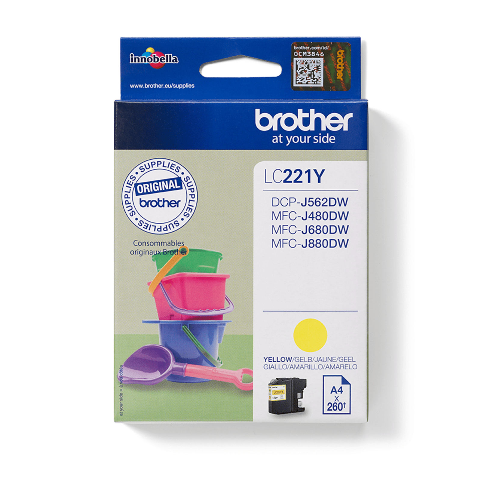 Bredher LC221Y Yellow Original Ink Cartridge