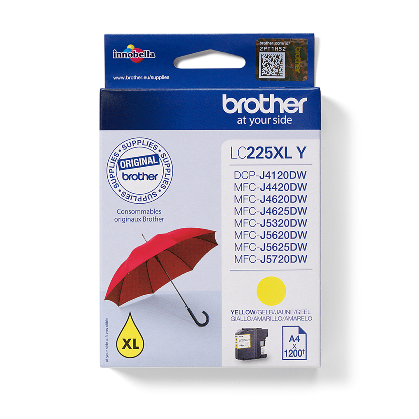 Bredher LC 225XLY Yellow 1200 Pages Ink