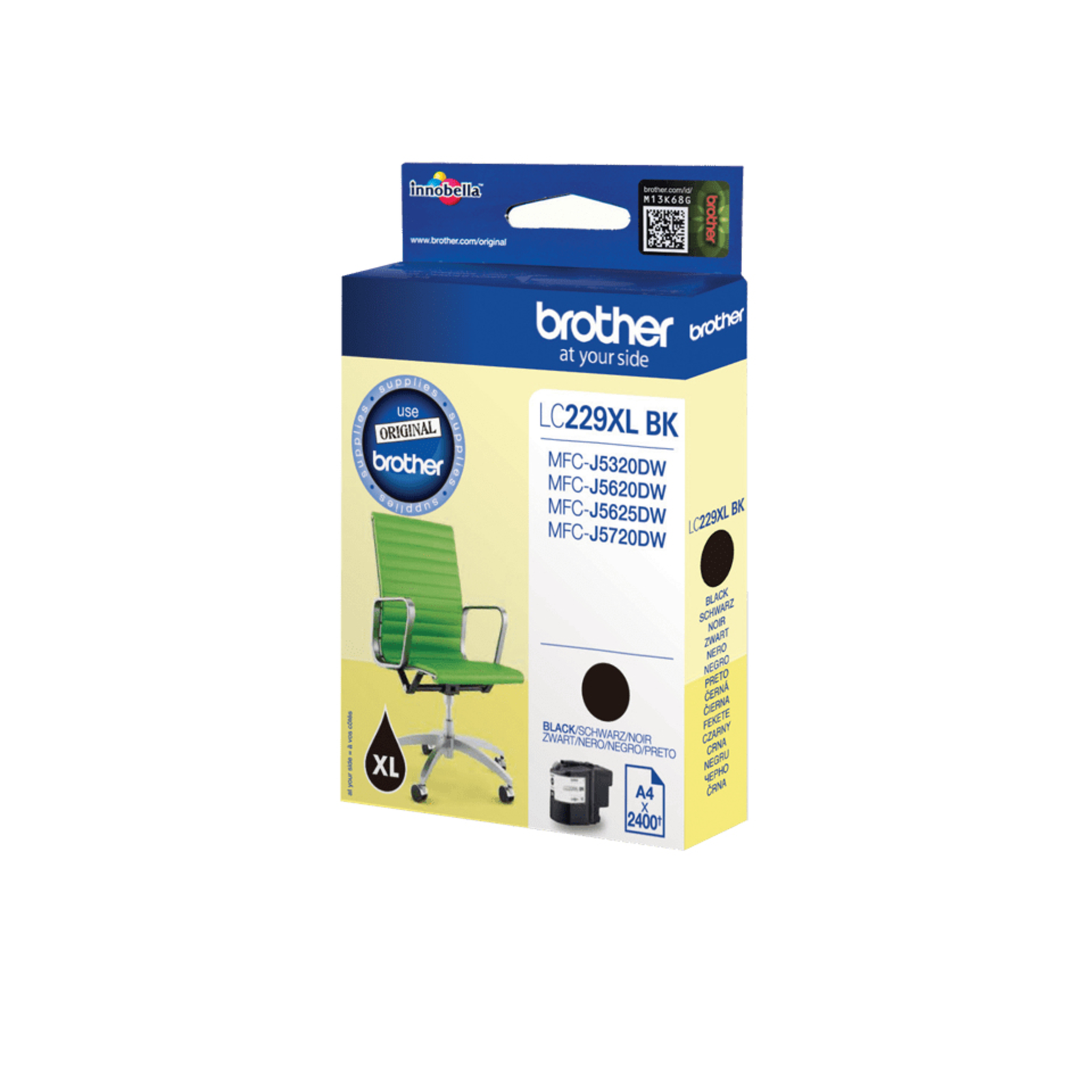 BredHER Ink Black XL for MFC-J562x J5720DW Approx. 2,400 Pages
