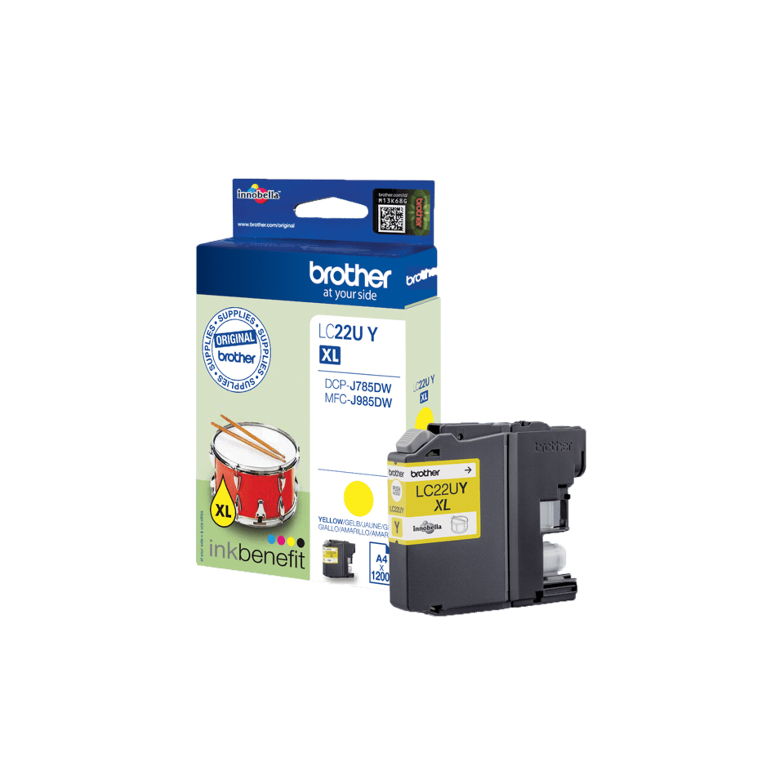 Bredher LC22UY XL Yellow Original Ink Cartridge