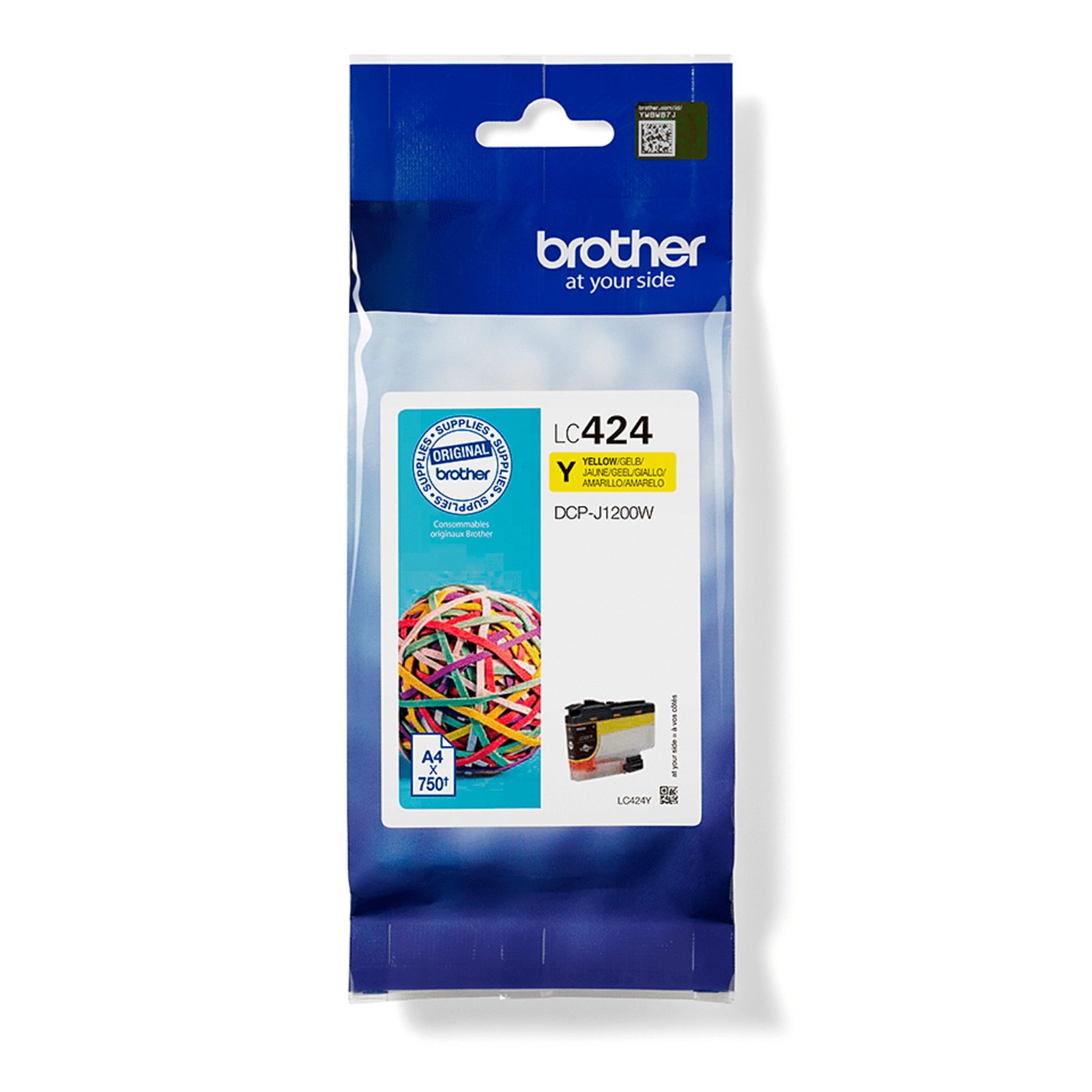 BredHER Ink Cartridge Yellow LC-424Y DCP-J1200 750 Pages LC-424Y