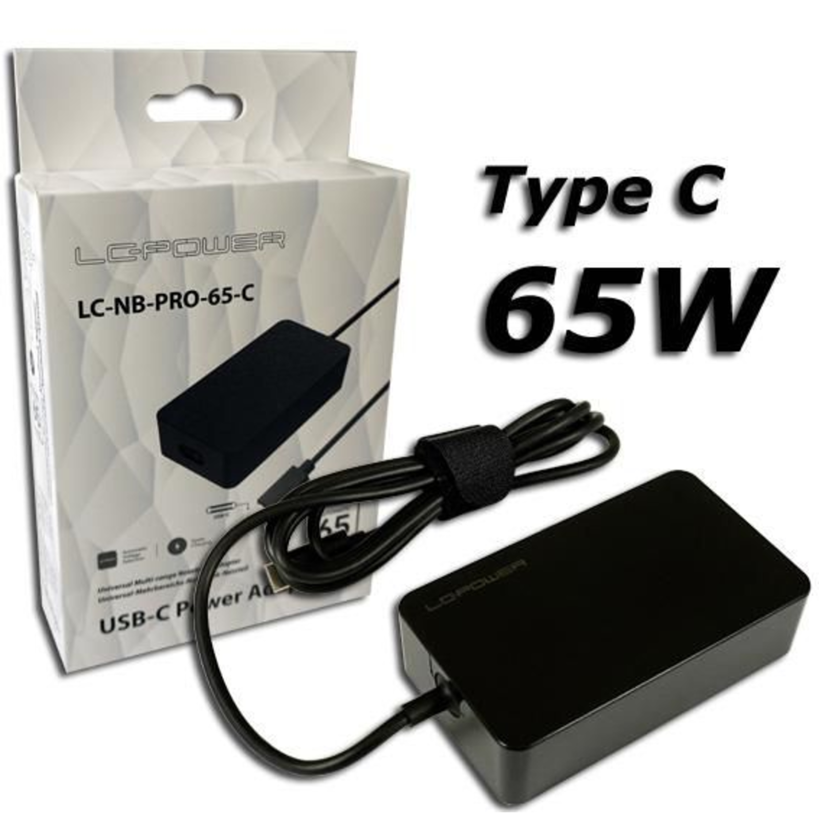 LC Power Power Supply Unit Notebook Notebook Power Supply LC-NB-PRO-65-C 65W