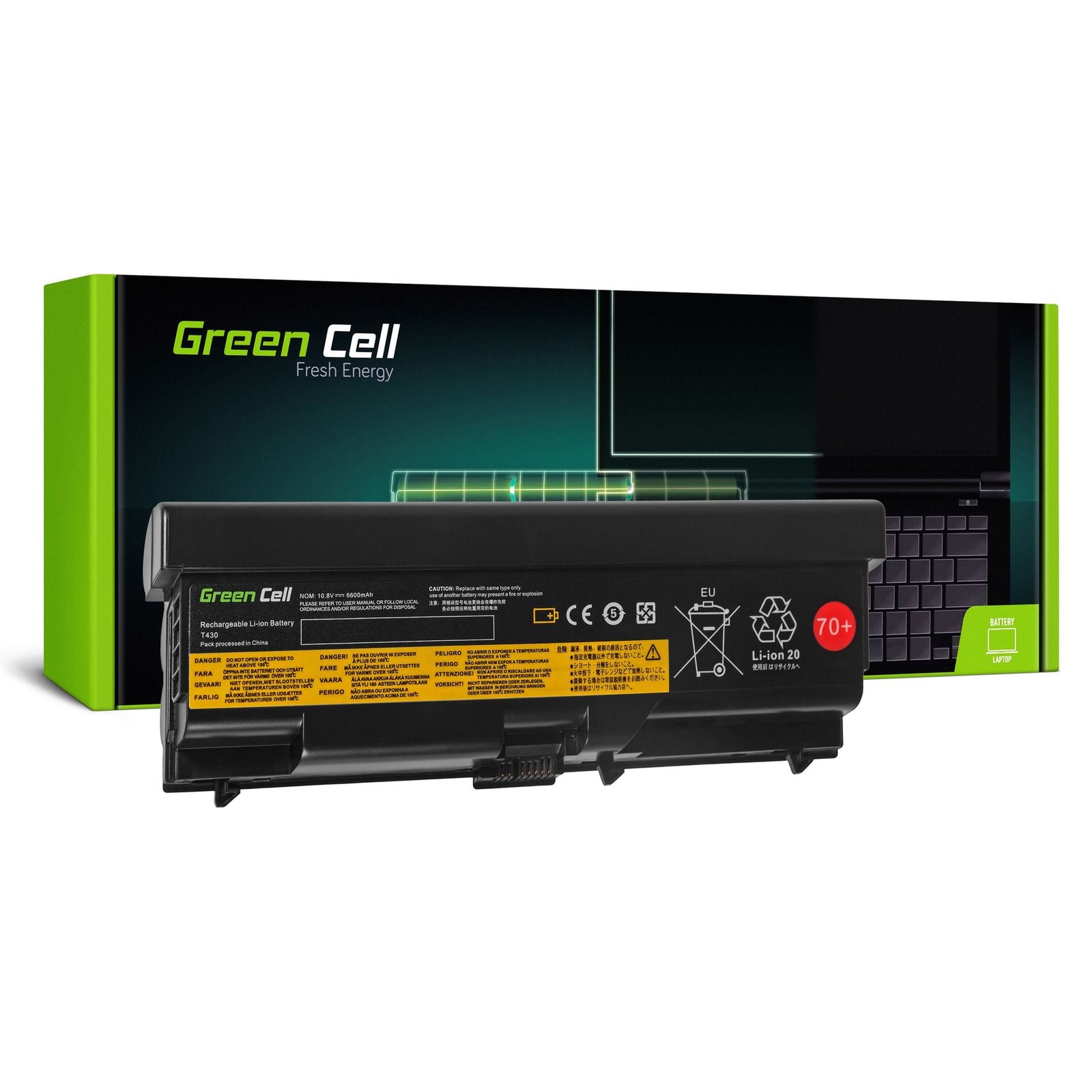 Greencell Laptop Battery for Lenovo ThinkPad L430 L530 T430 11.1V 6600mAh