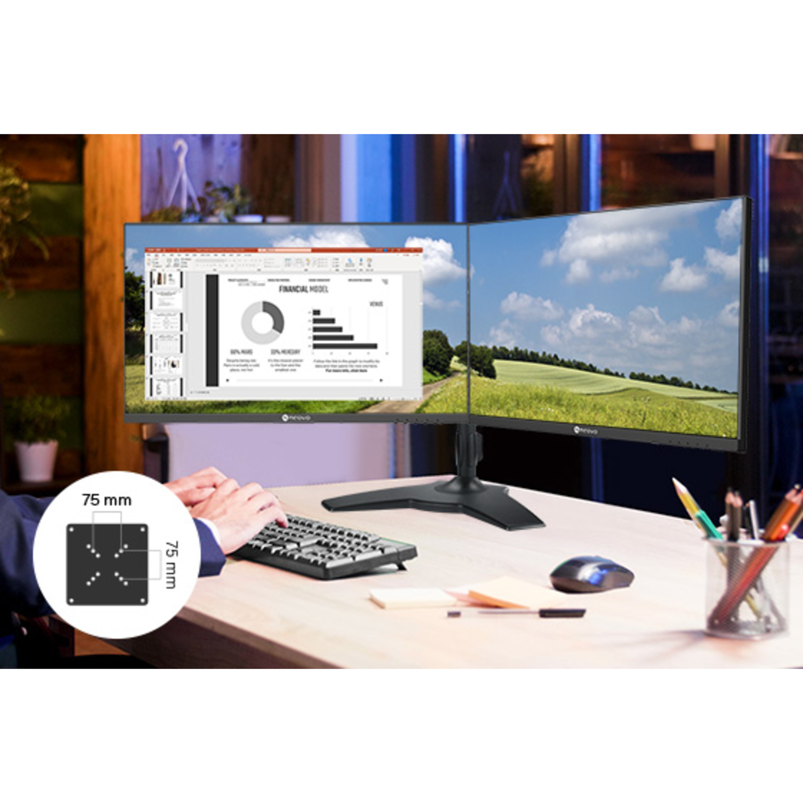 AG Neovo 27 Inch (68,6cm) LCD Monitor LED 1920x1080 HDMI VGA DisplayPort Audio