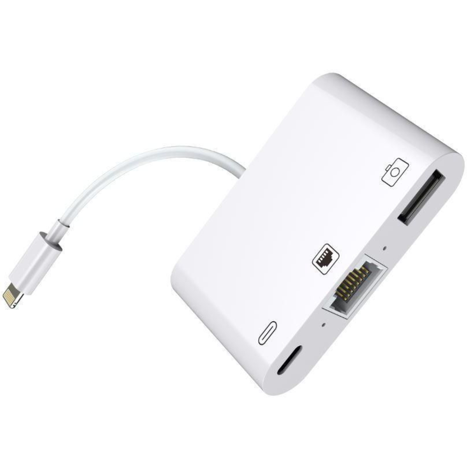 Micro Connect Lightning Hub for IPhone IPad Lightning RJ45 + Power