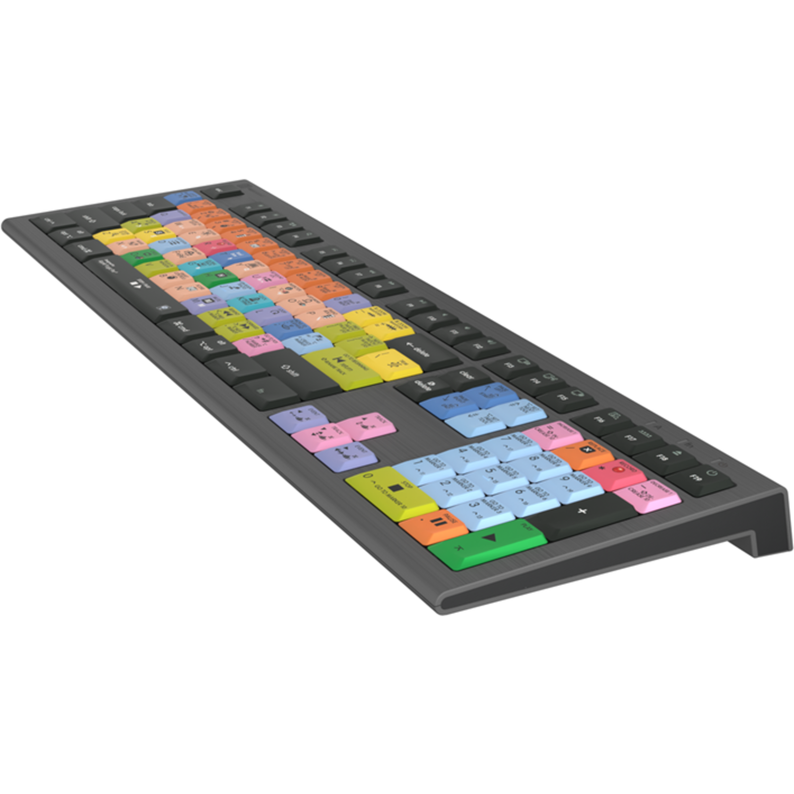 Logickeyboard LKB-LOGXP2-A2M-DE Full Size (100 Percent) Wired USB Scissor Switch QWER