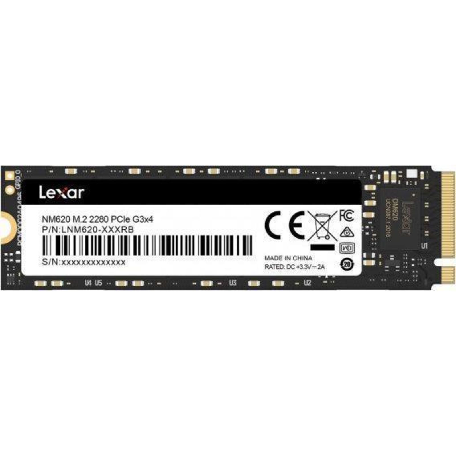 Lexar SSD NM620 512GB M.2 NVME PCIe Gen 3 LNM620X512G-RNNN