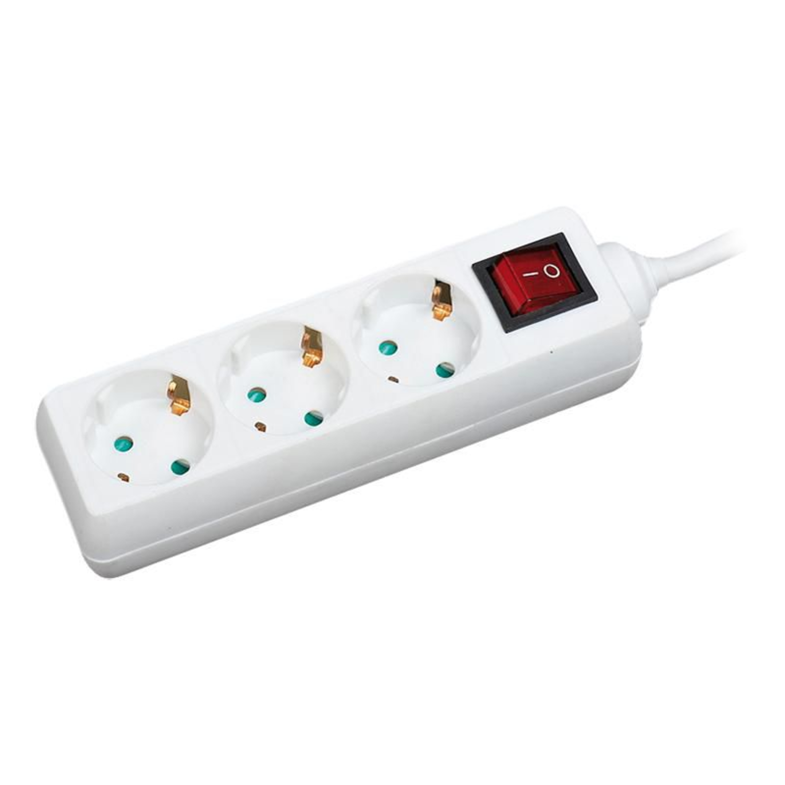 LogiLink LPS206 Power Strip with Switch White Safety Contact 1 Pc.