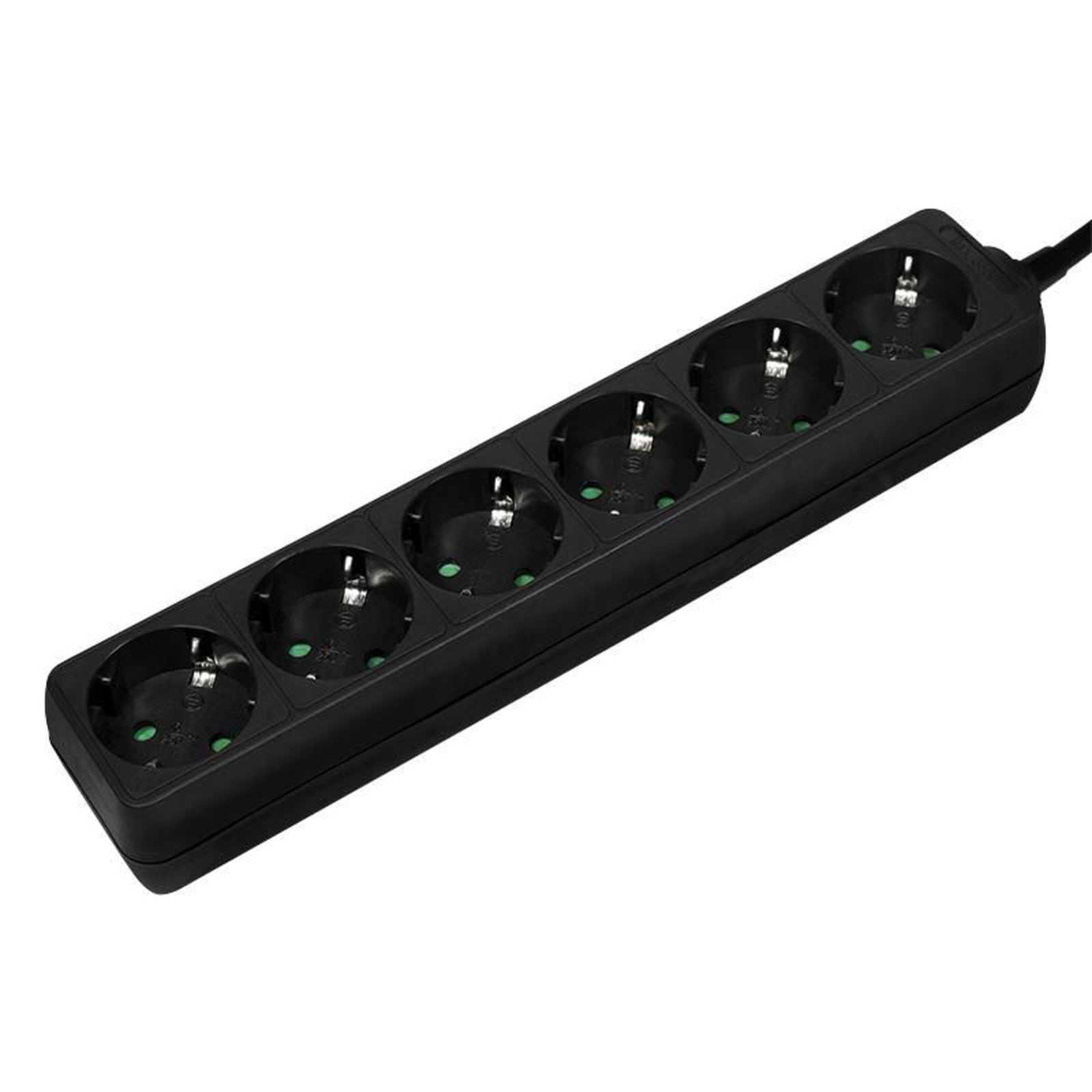 LogiLink LPS238B Power Strip Black Safety Contact 1 Pc.