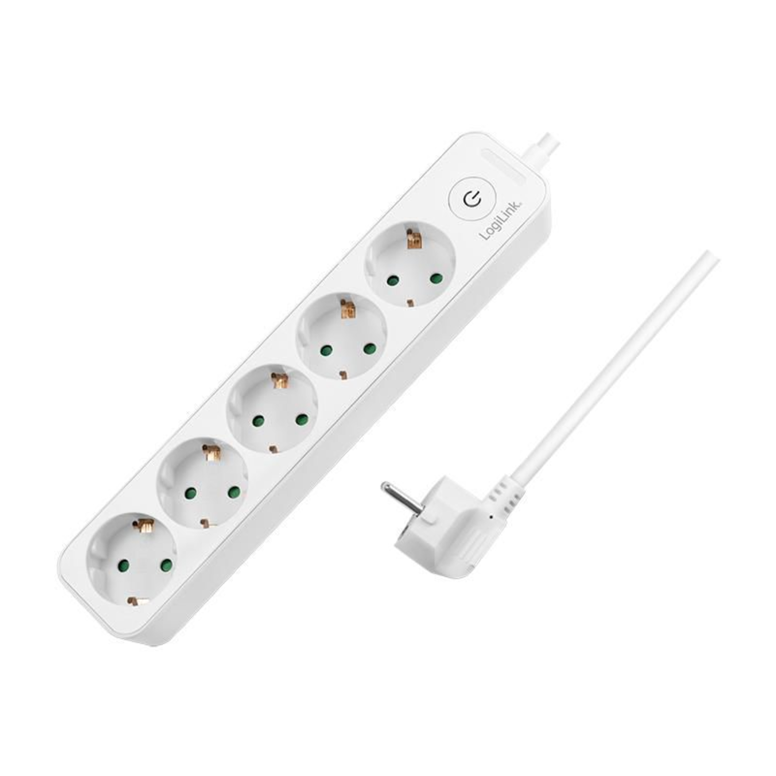 LogiLink Power Strip AC 250 V 3680 Watts Input Supply Output Connections 5 X CEE 7/3 Plug
