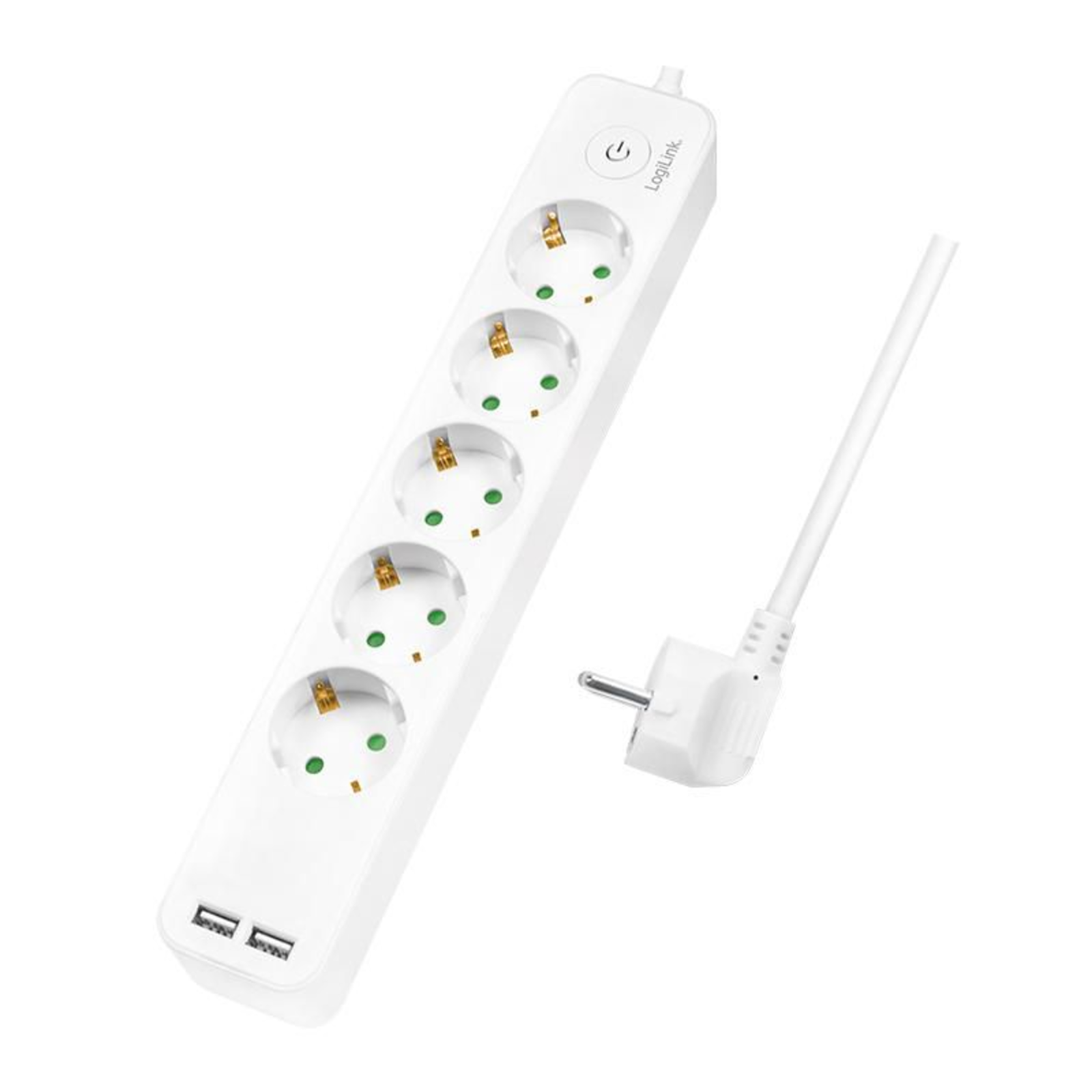 LogiLink 5 Sockets 15m White