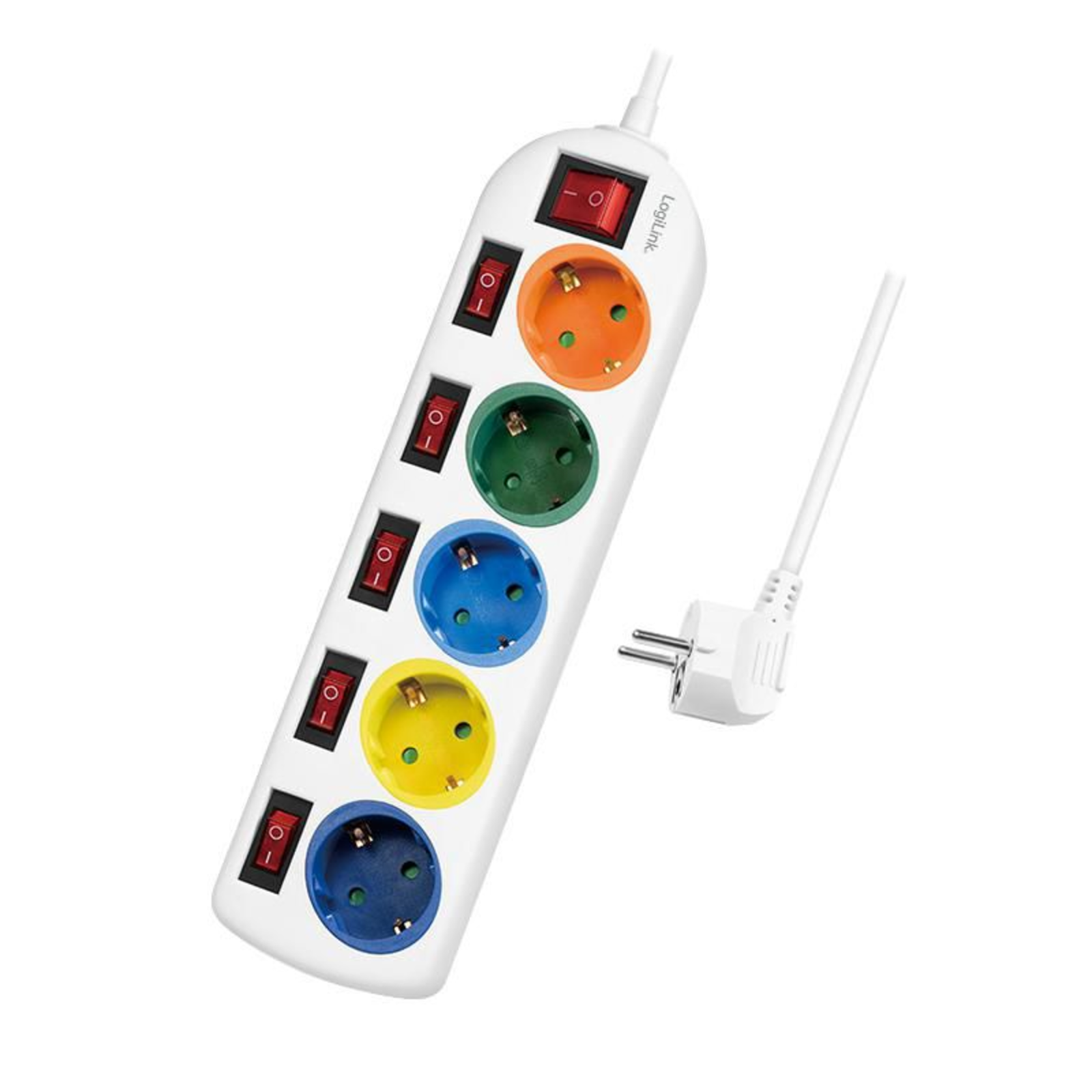 LogiLink 5 Outlets 15m Color
