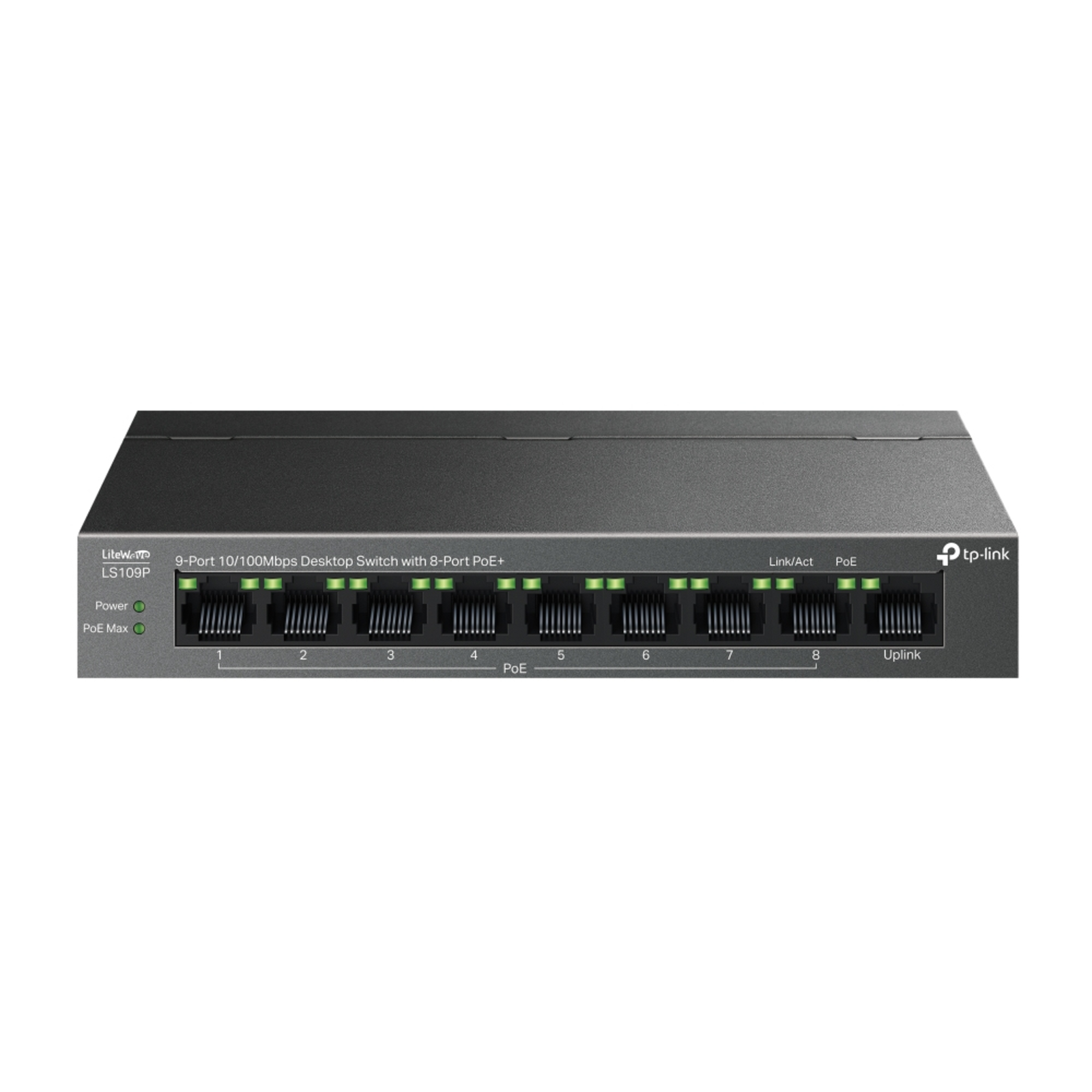 TP-Link LiteWave Network Switch Unmanaged Fast Ethernet 10100 Power over PoE Black
