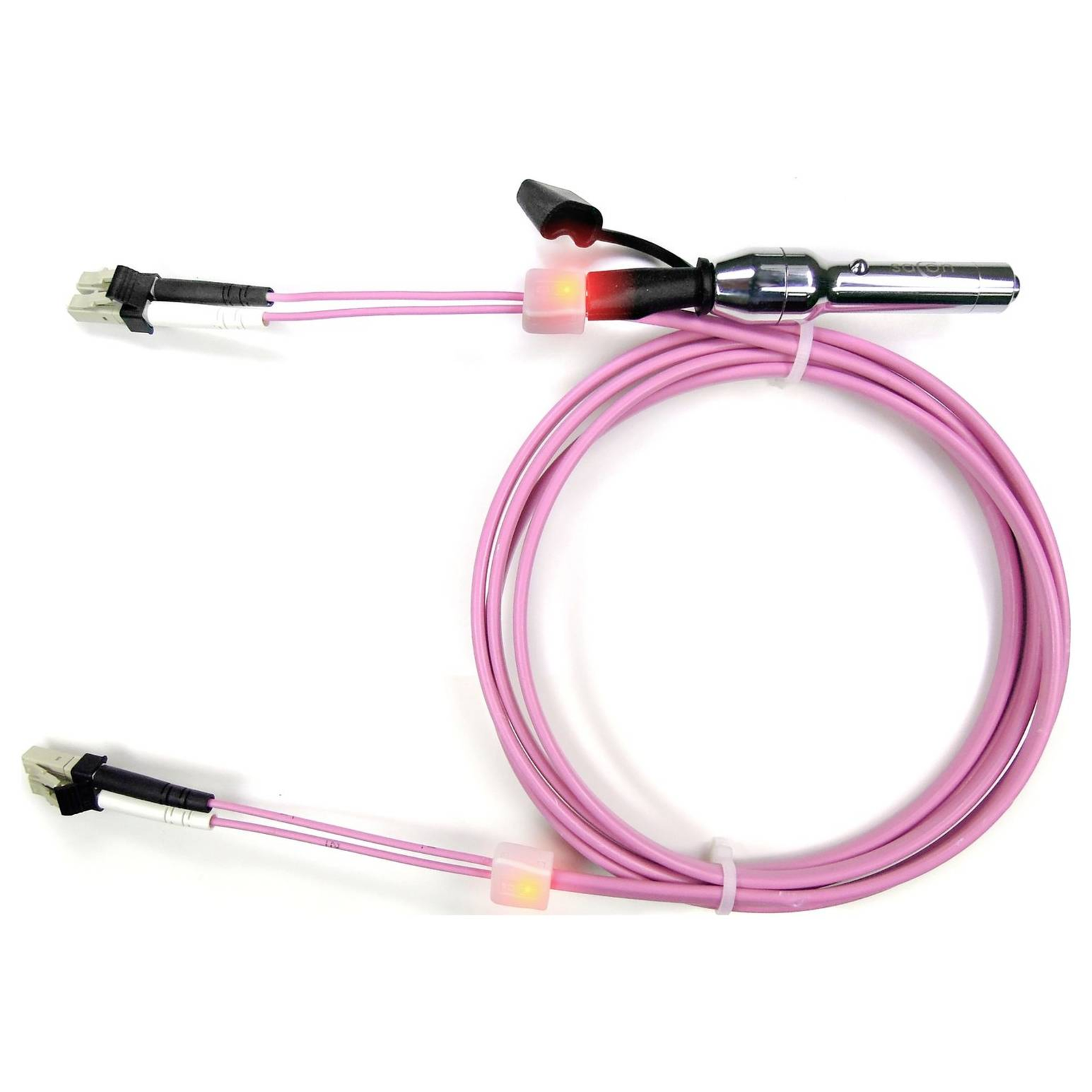 EasyLan Fiber Optic LED Patch Cable Duplex 50/125um OM4 SC/SC Violet 2 M