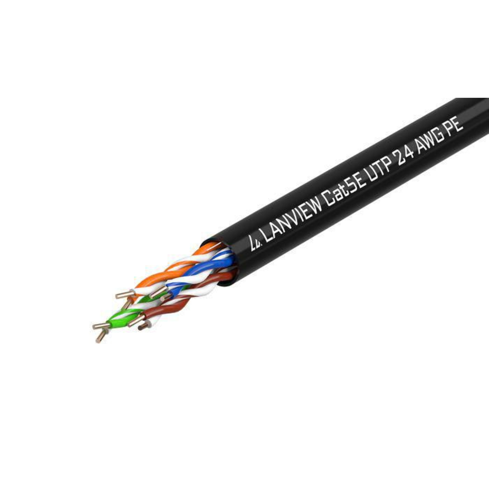 LANVIEW Cat5e U-UTP Network Cable 4x2xAWG24 Black PE 305m