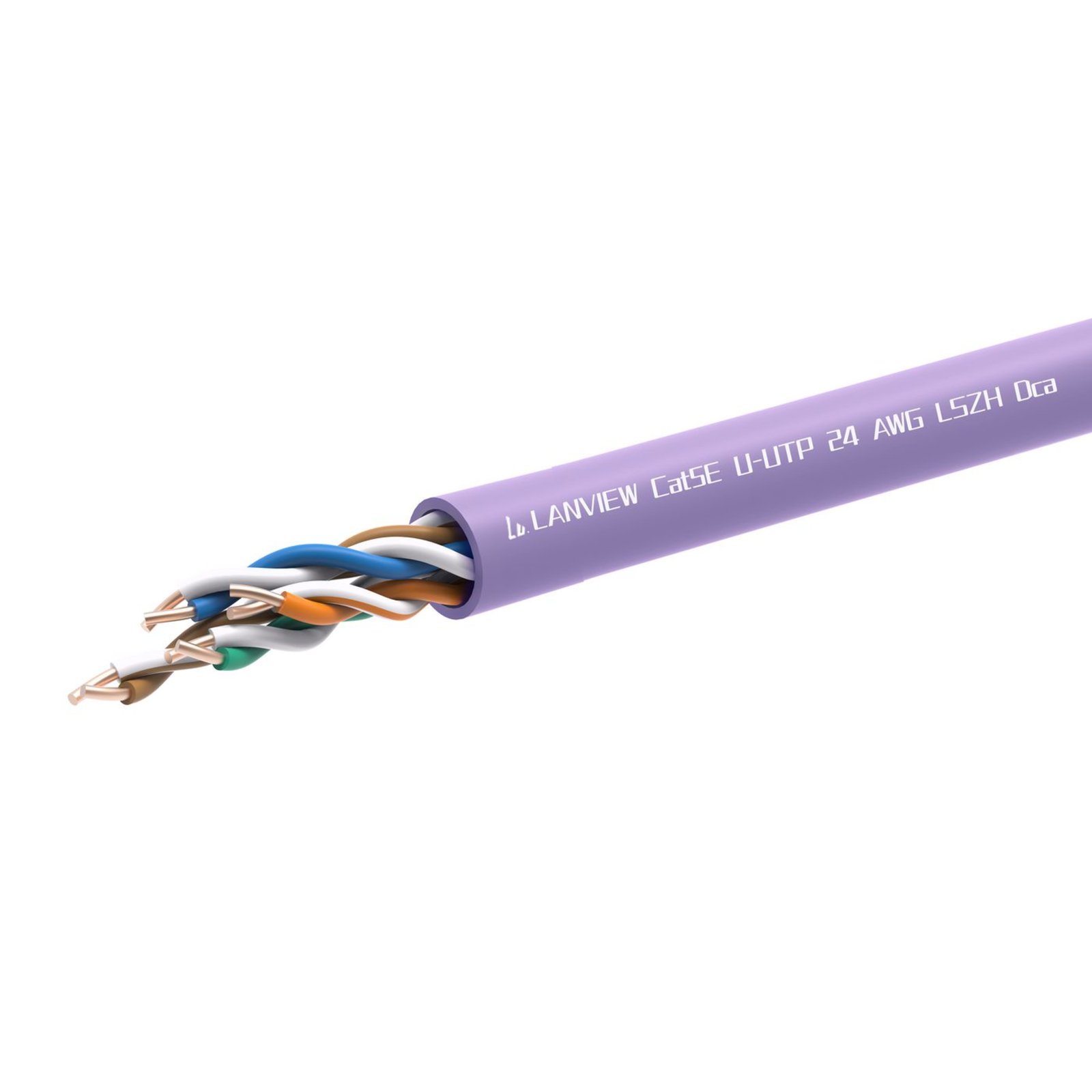 LANVIEW CAT5e U-UTP Network Cable LSZH Dca Purple 305m