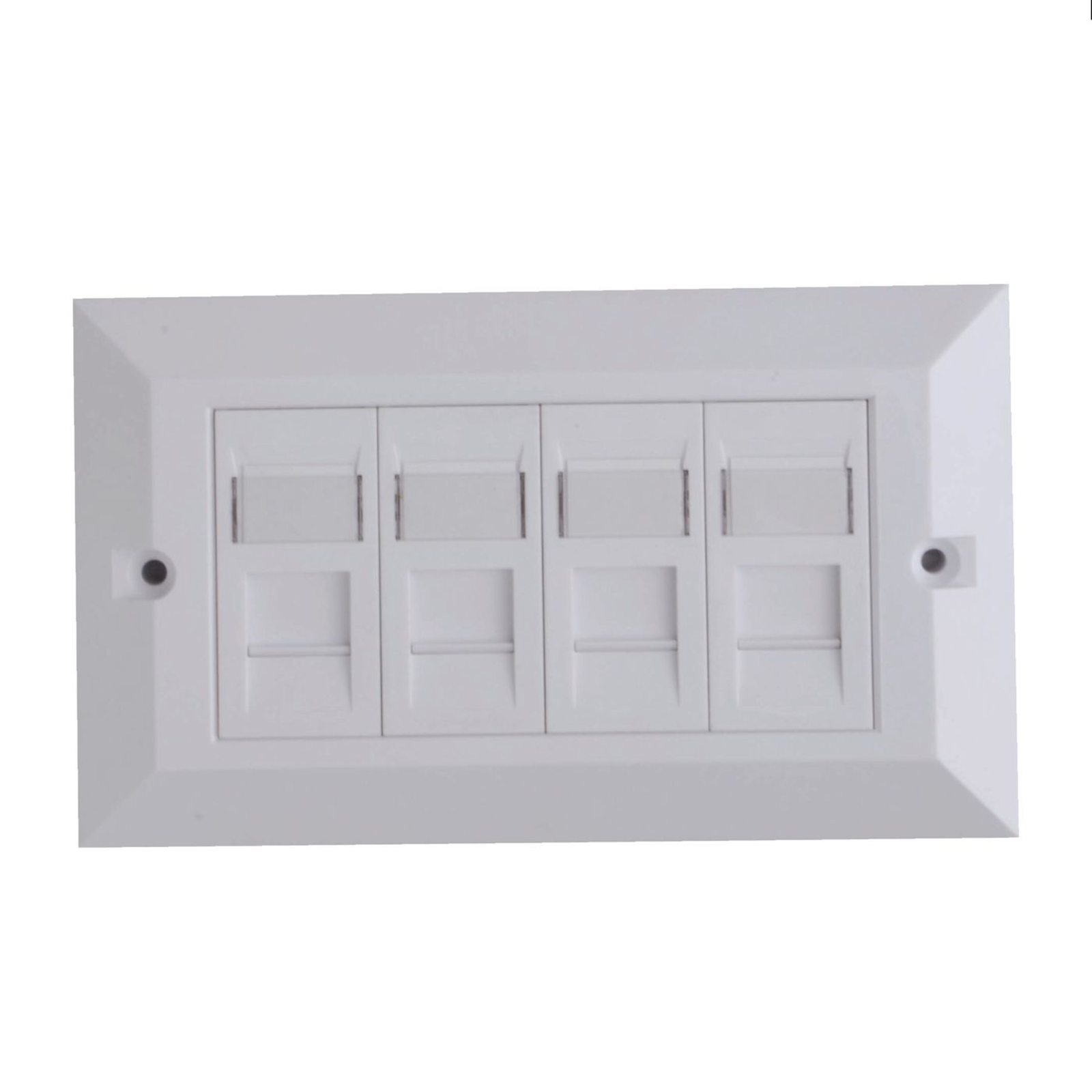 LANVIEW CAT6 Faceplate 4-port UK Type 146 86mm CAT6 Faceplate