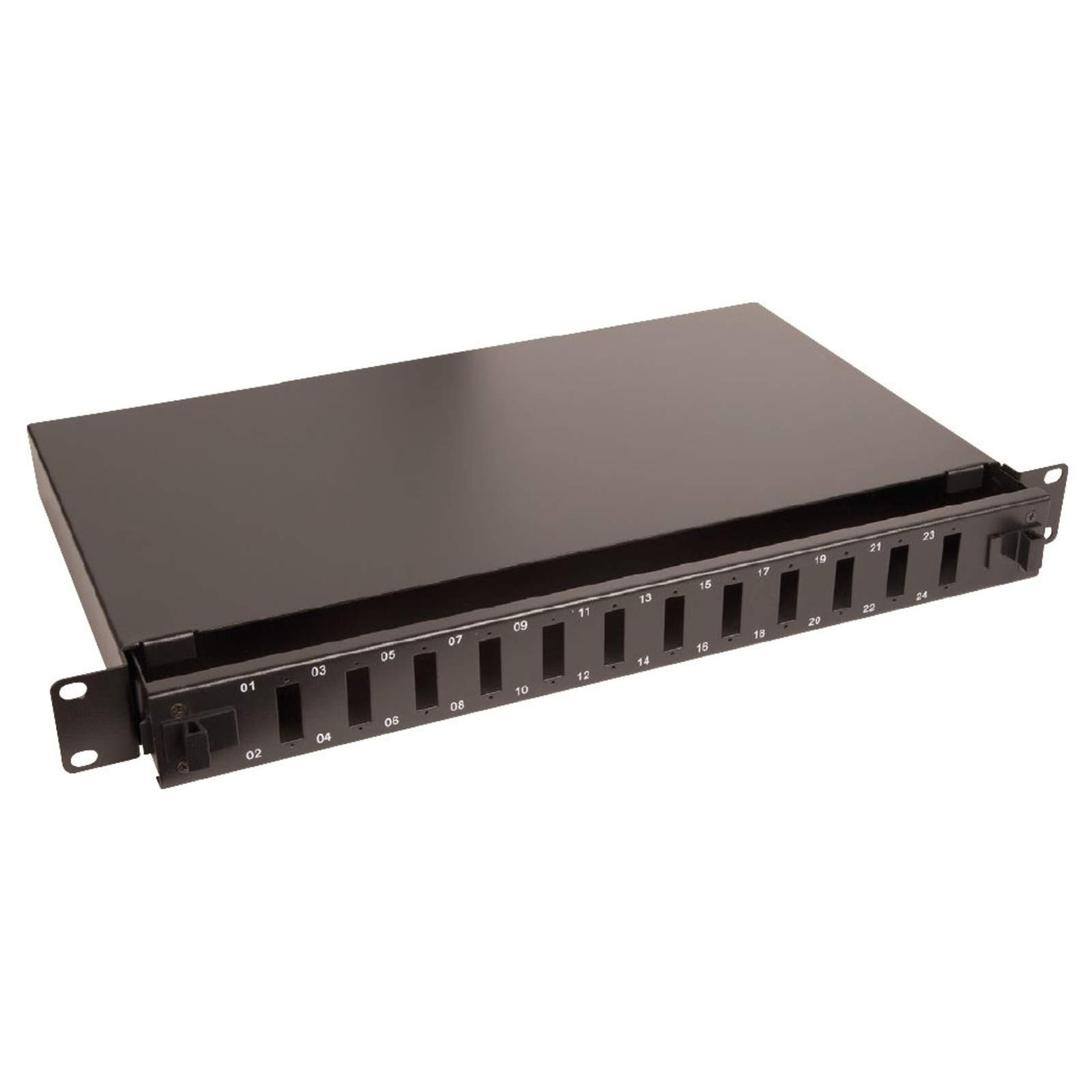 LANVIEW Fibre Patch Panel 19inch 1U 12 Ports for SC Duplex/LC Quad