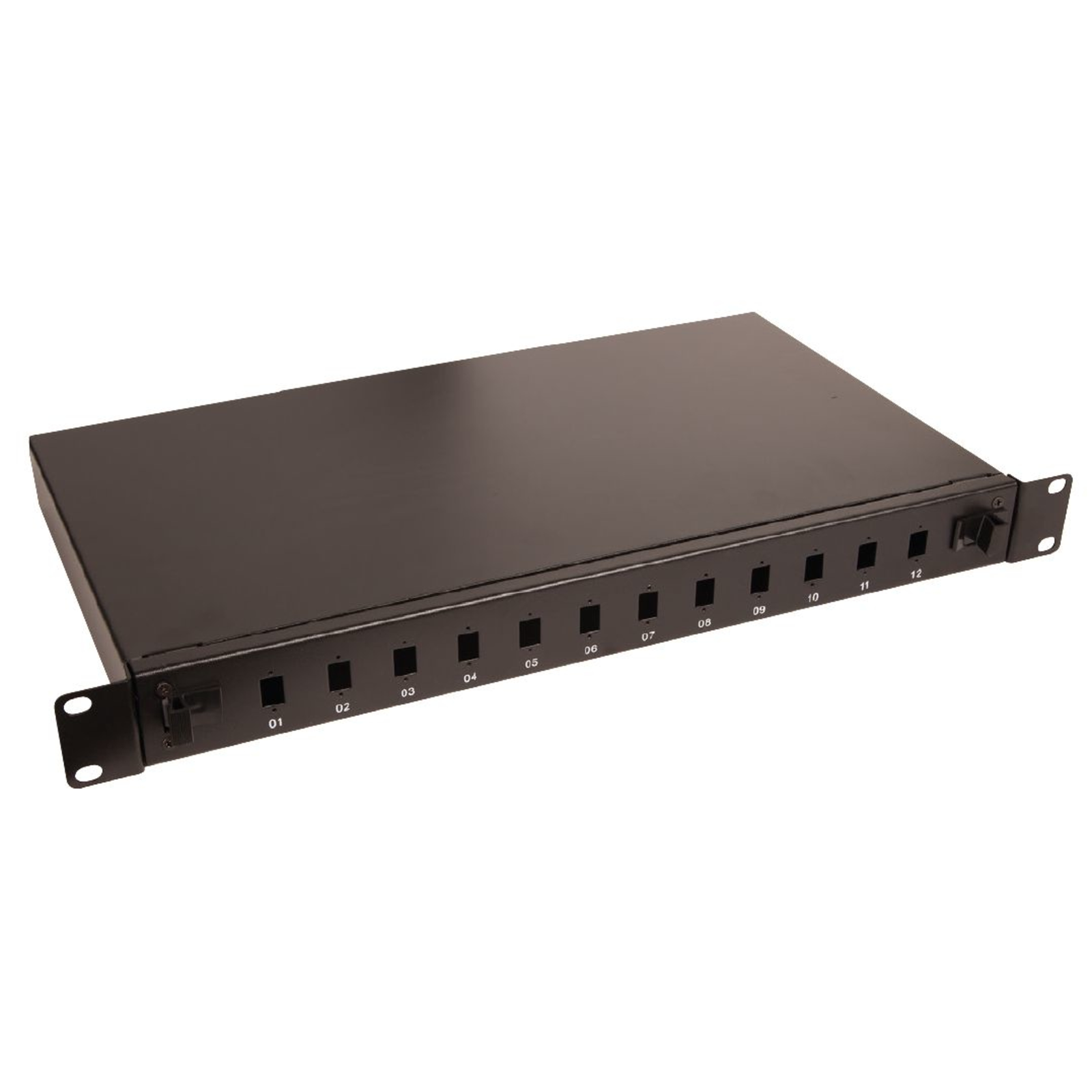 LANVIEW Fibre Patch Panel 19inch 1U 12 Ports for SC Simplex/LC