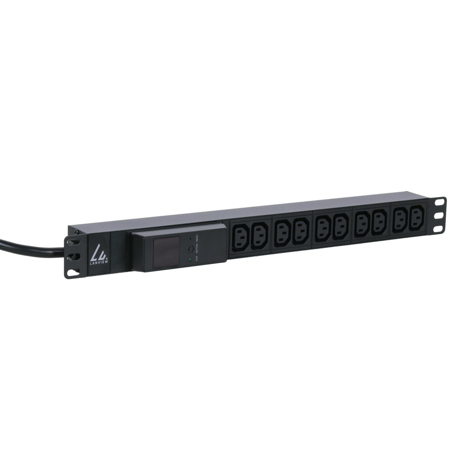 LANVIEW 19inch Rack Mount Power Strip 1U 16A with 10 X C13 Socket