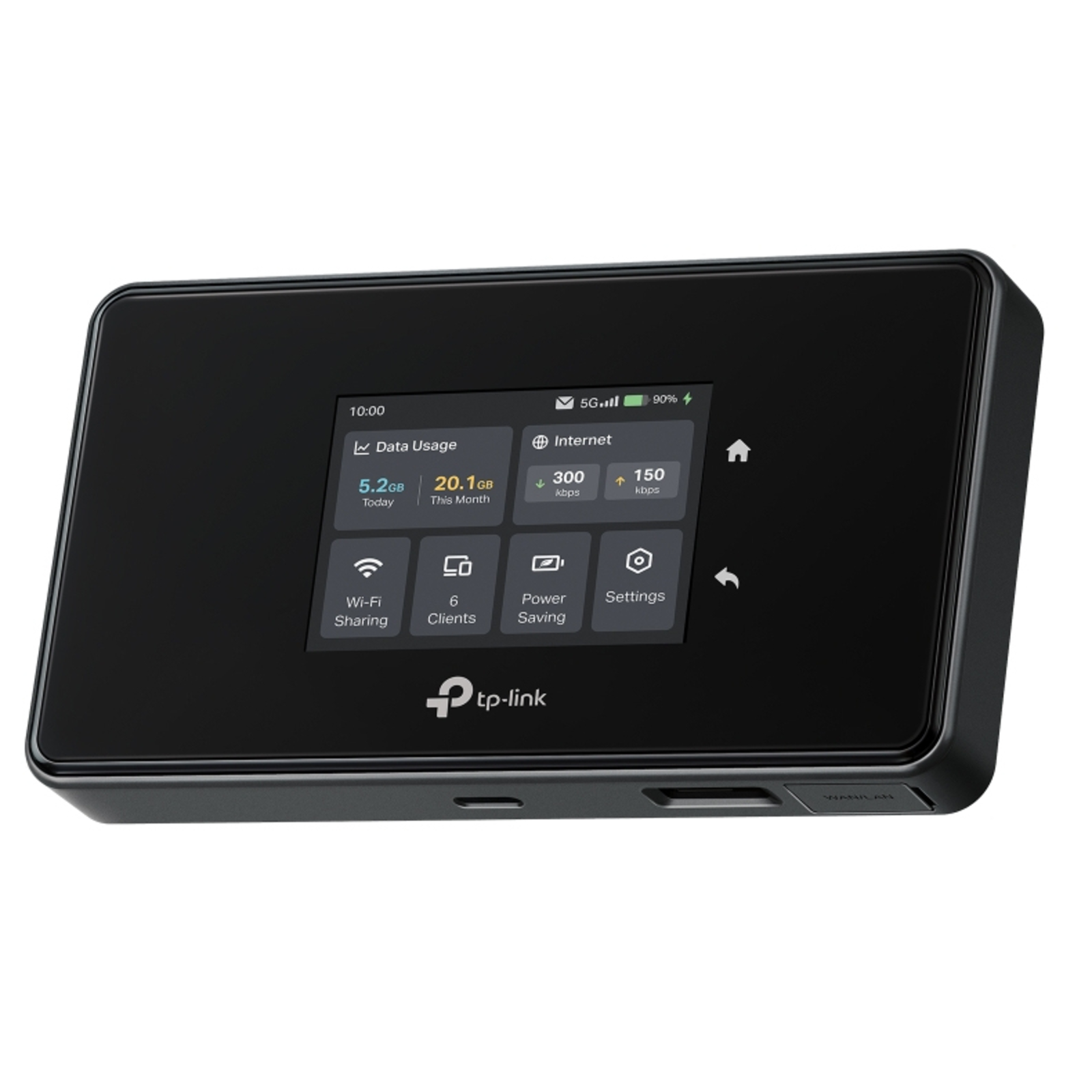TP-Link M8550 5G WiFi 6E router 5G (up to 3.4 Gbit/s) WLAN AX (up to 3.6 Gbit/s) 1x 1G WAN/LAN