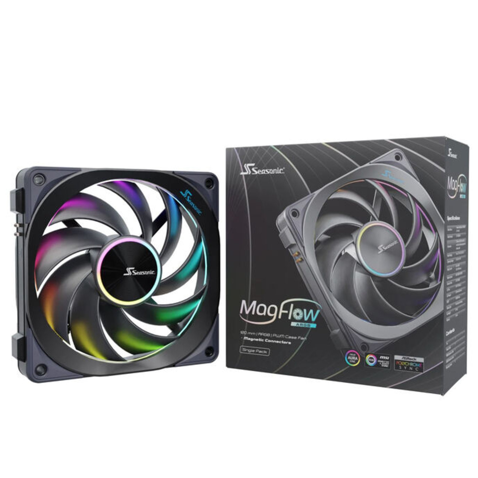 Seasonic 120mm MagFlow 1225PWM ARGB 1-Fan Kit
