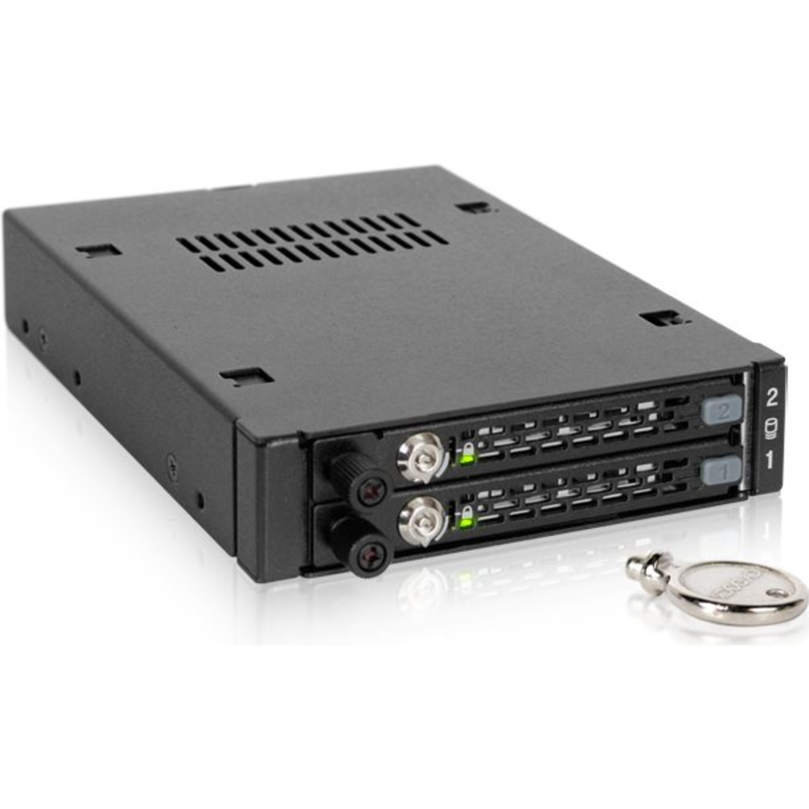ICY DOCK Hard Drive Removable Frame 2x6,3cm SATAI-III SAS HDD And SSD in 1x3,5