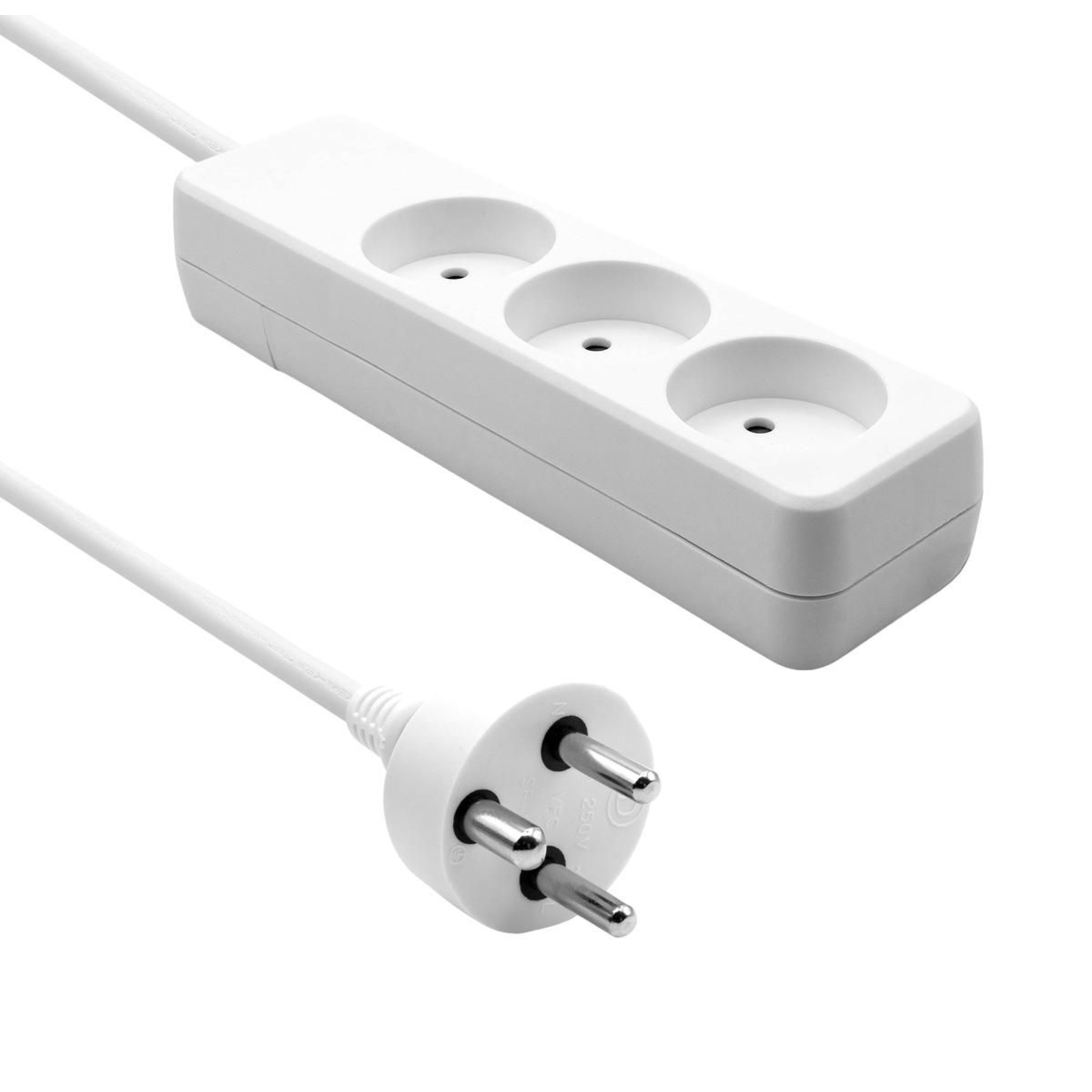 Micro Connect Power Strip 3 Outlets 5m White with Child Predection
