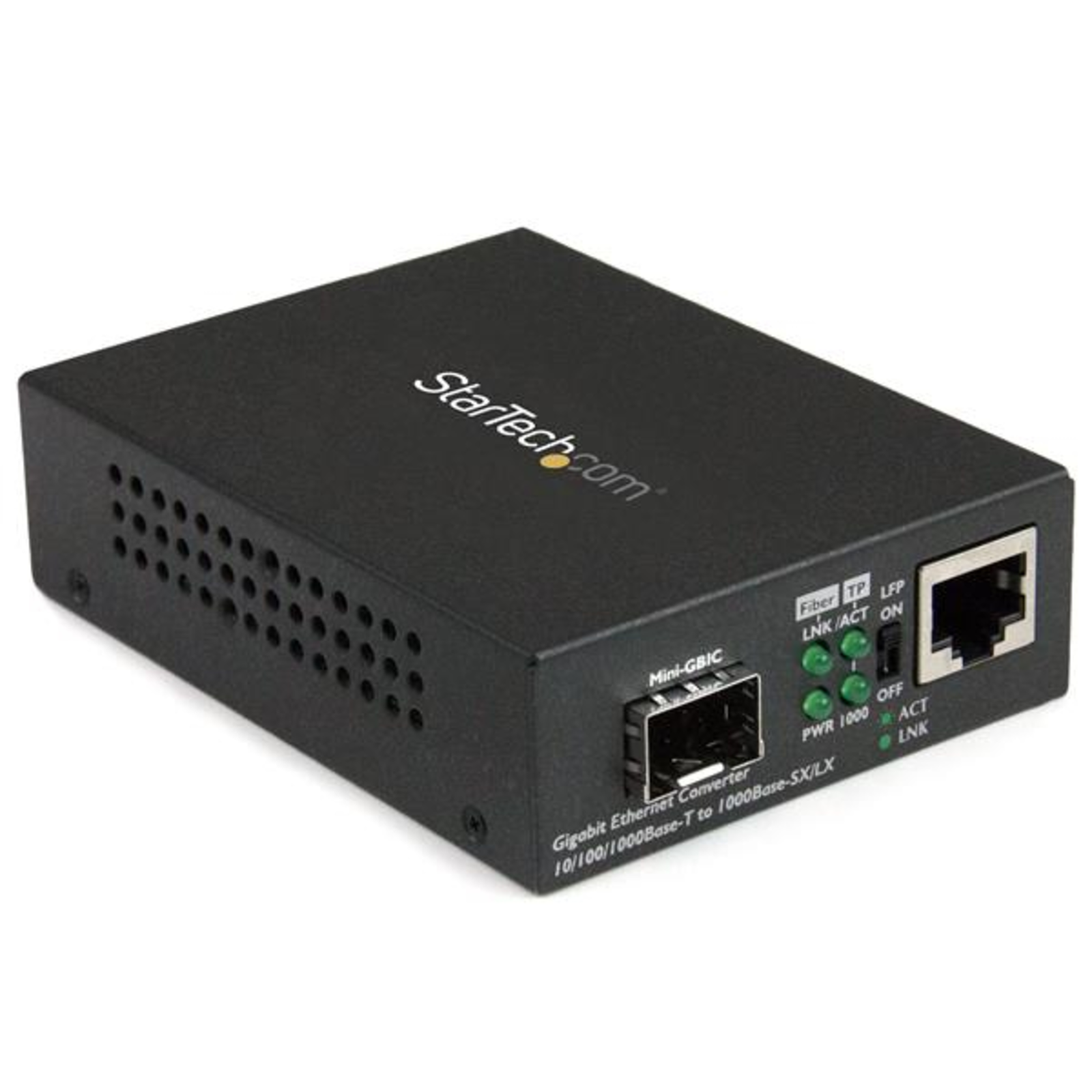 StarTech.com Gigabit Ethernet Fibre Optic Media Converter with Open SFP Slot 1000 Mbits