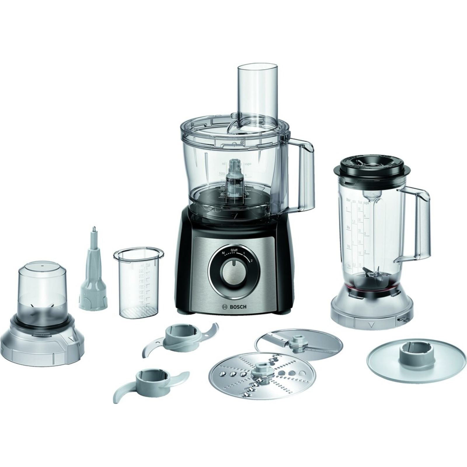 Bosch MCM3PM386 Food Processor MultiTalent 3 Plus 900W Black Stainless Steel