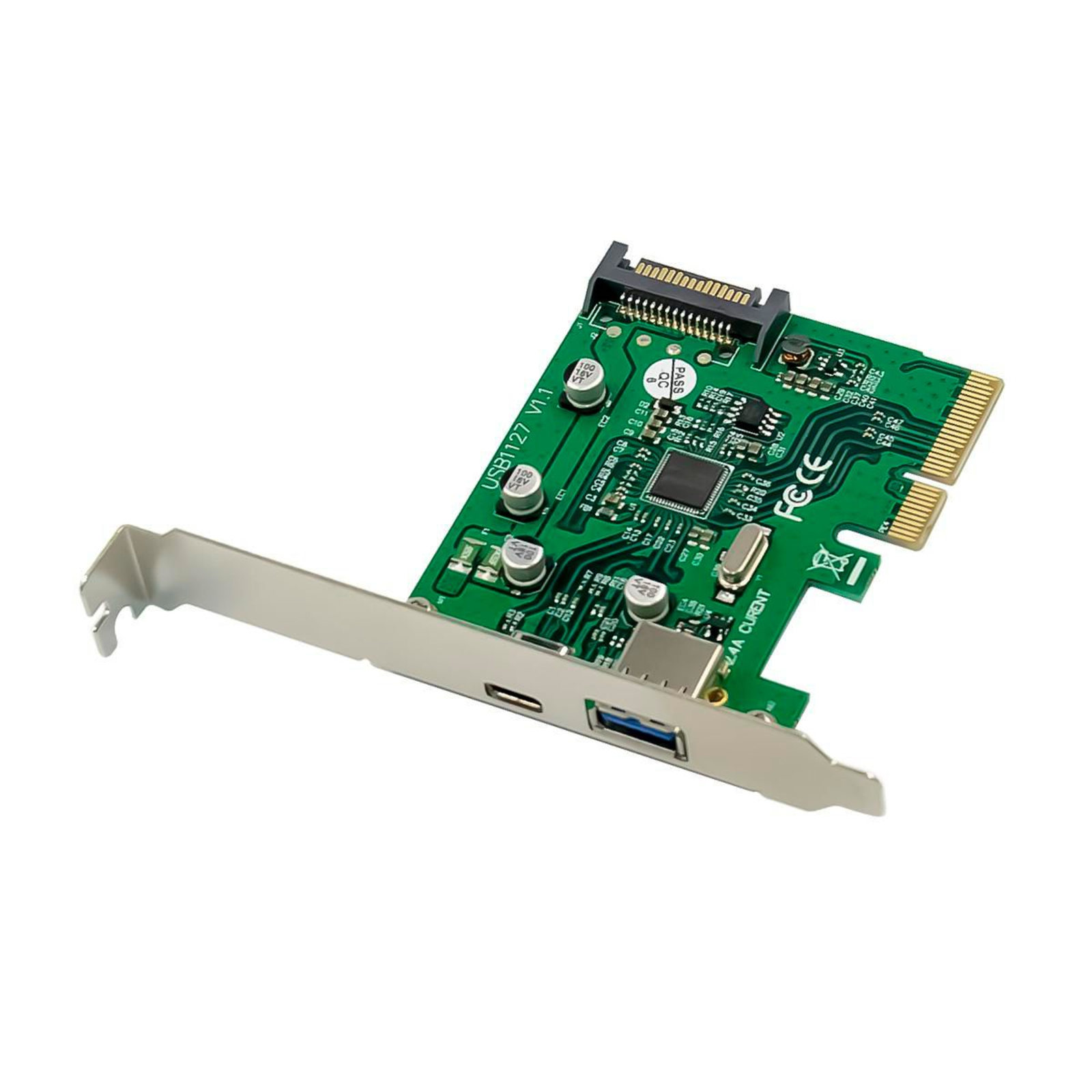 Micro Connect 1 X USB 3.1 Type C+A PCIe Chipset ASMEDIA1142 Add One