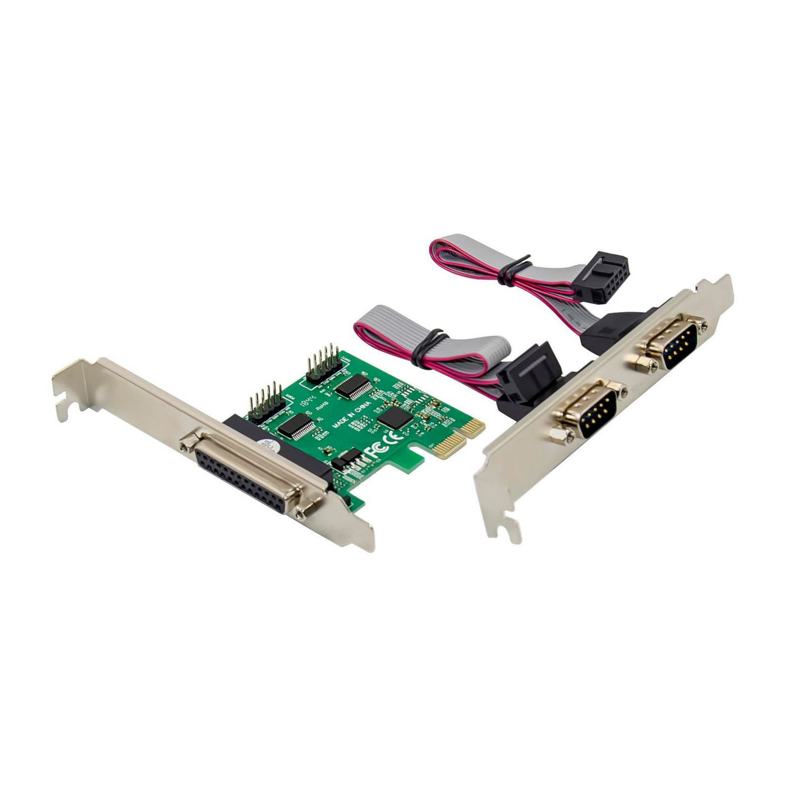 Micro Connect 1 Port Parallel 2 Port Serial PCIe Card Chip MSC9901 1 X