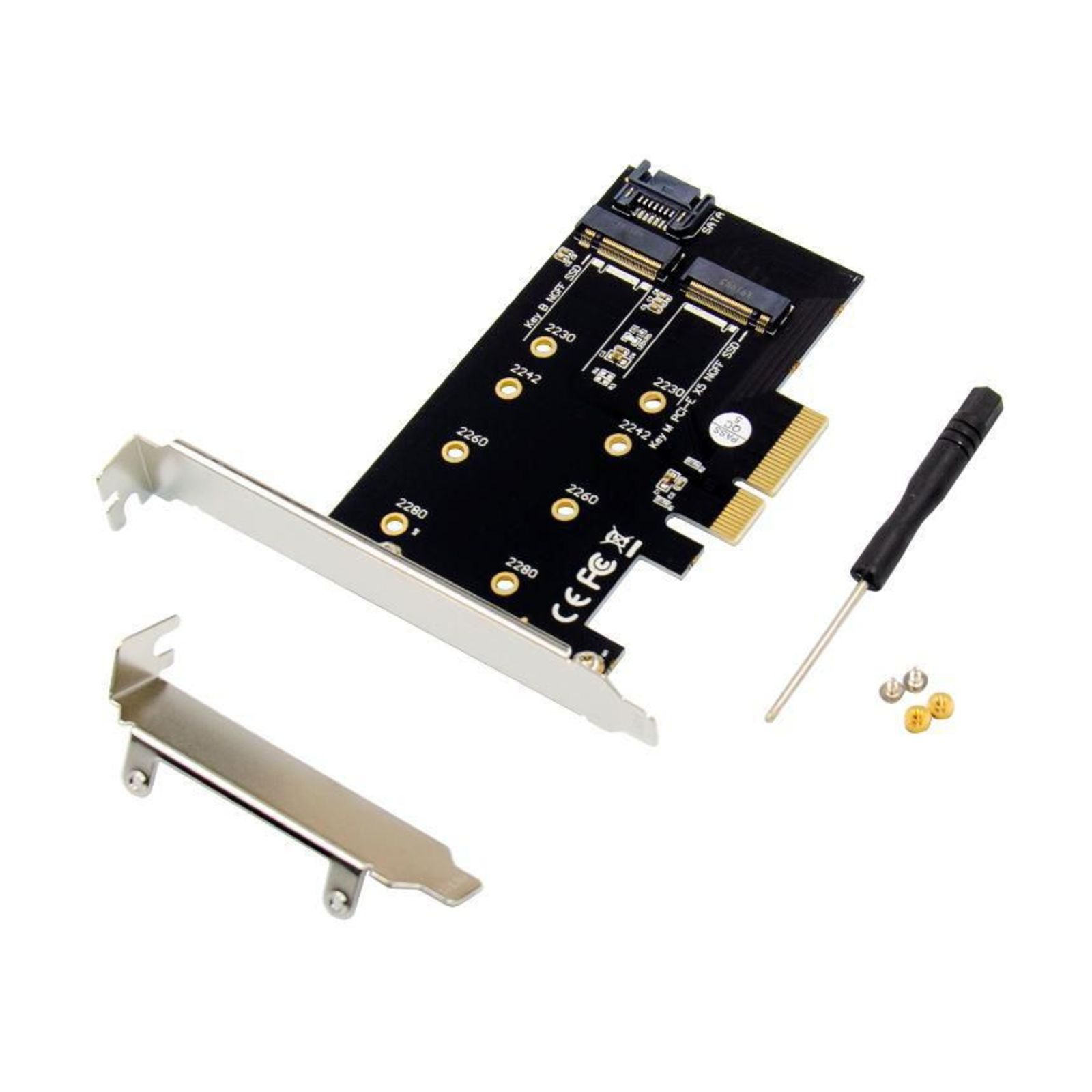 Micro Connect PCIe X4 M.2 B & M Key NVMe SSD Adapter