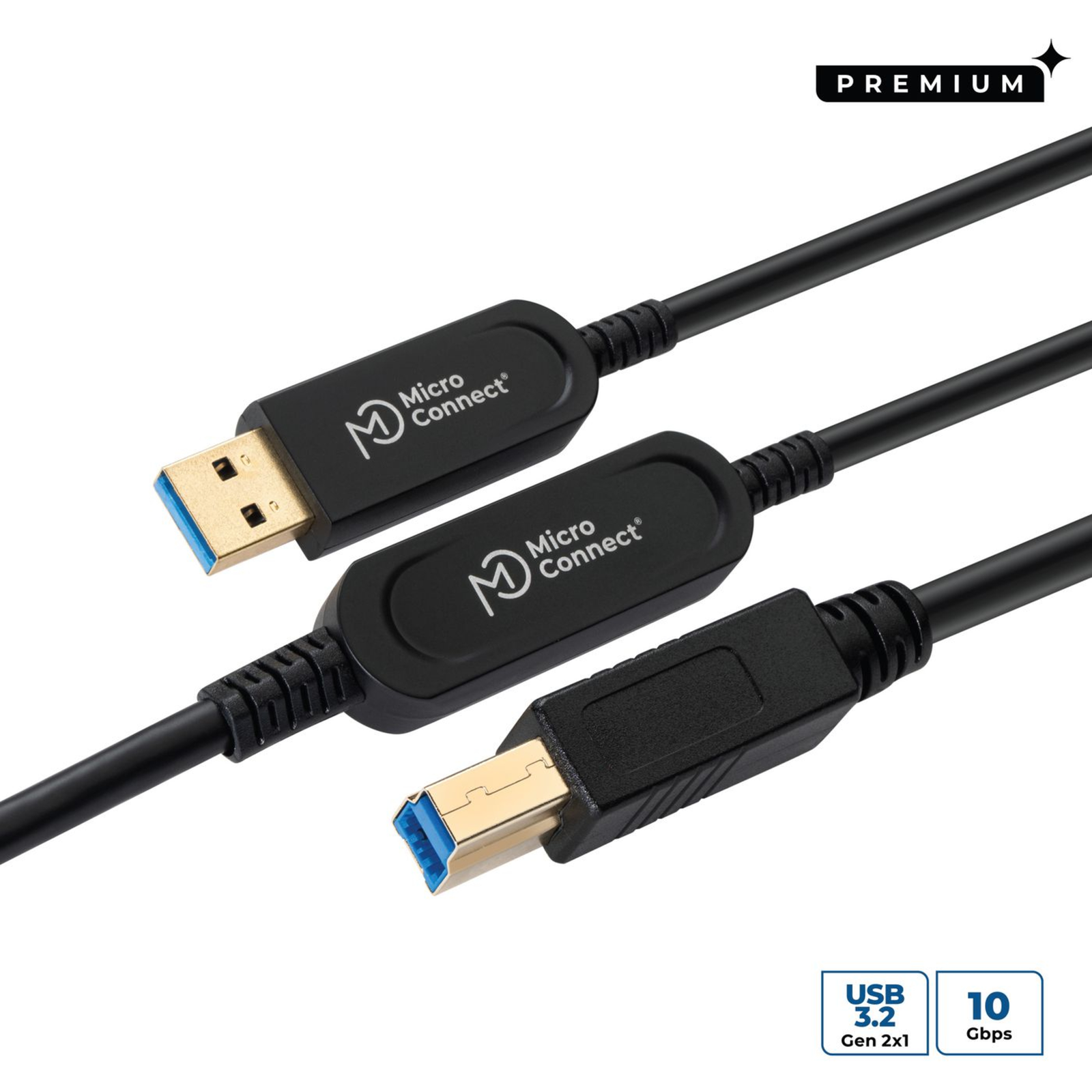 Micro Connect Premium Optic USB Cable 3.0 A-B 10m