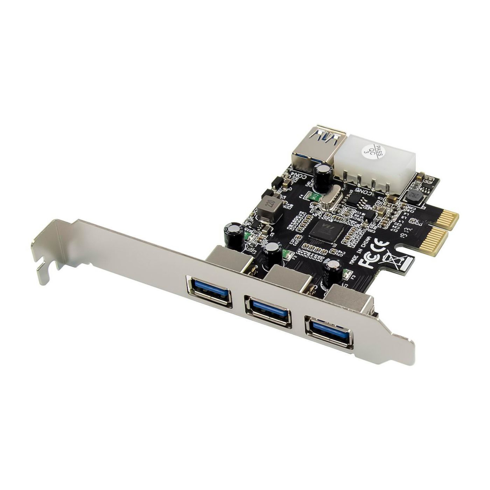 Micro Connect Port 3+1 USB 3.0 PCIe Card Main Chip