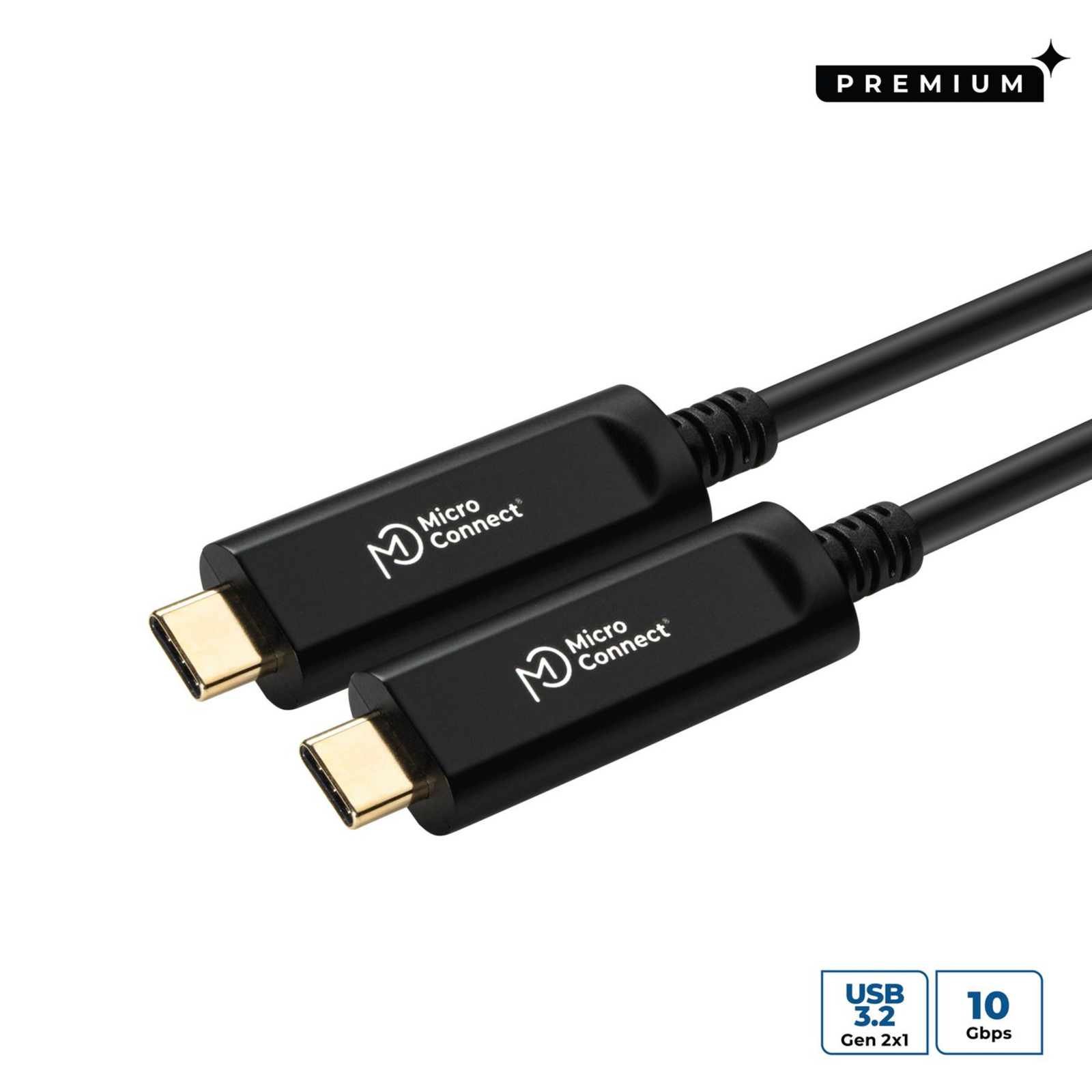 Micro Connect Premium Optic Fiber USB-C Cable 15m Provide 5V 900mA to