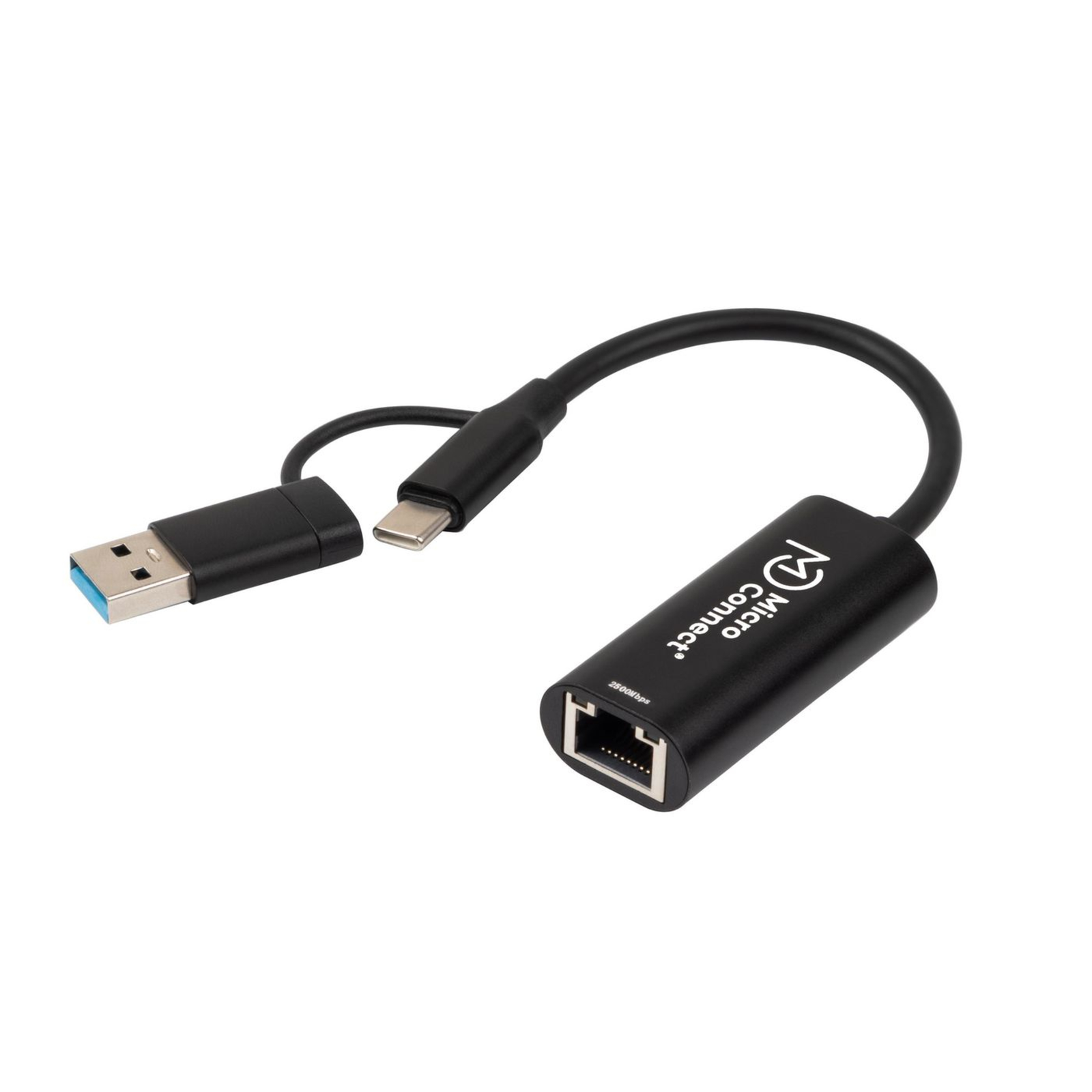 Micro Connect Network Adapter USB-C A to RJ45 25G Black