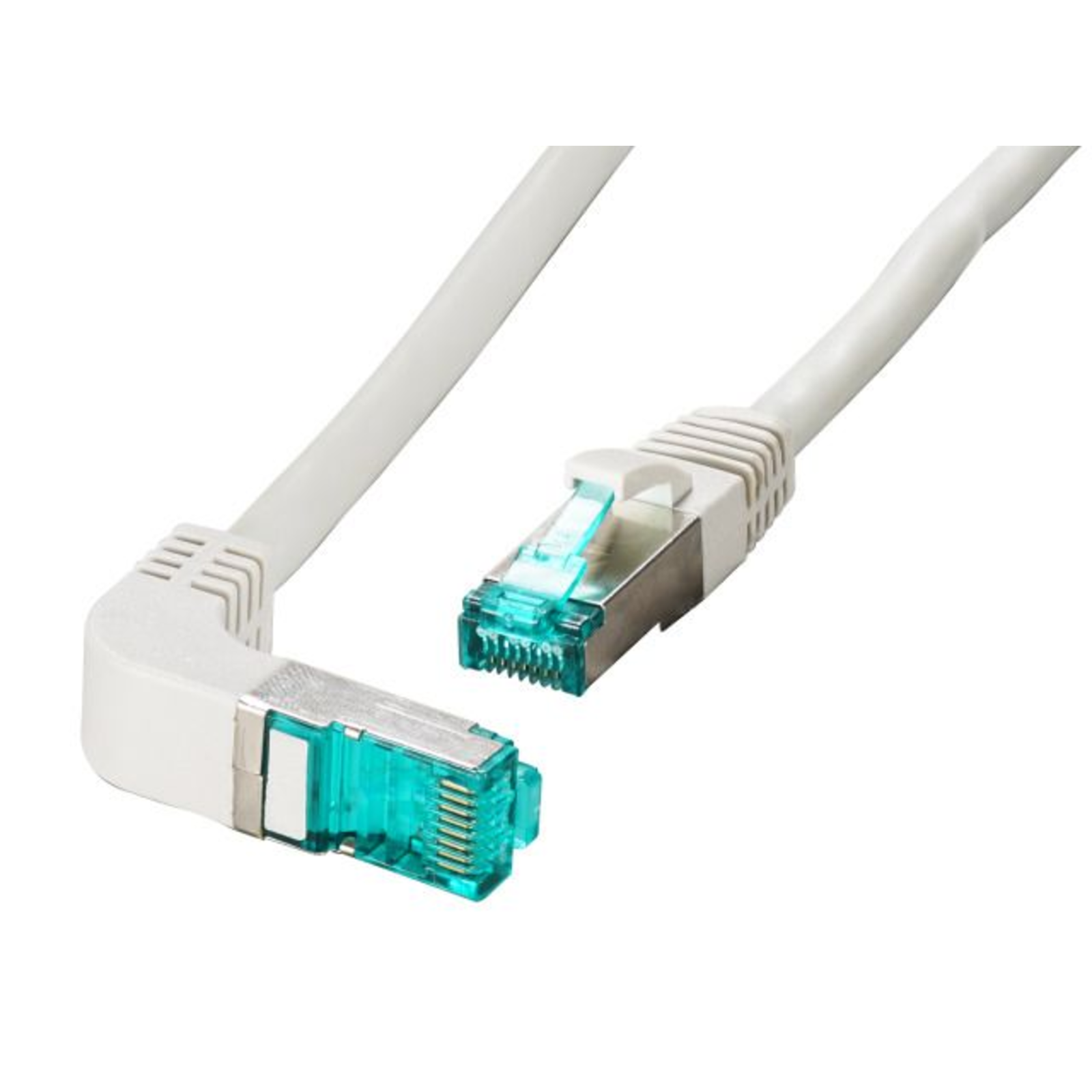 EFB Elektronik RJ45 Patch Cable S/FTP Cat.6A LSZH Single-sided 90 Angled 1 M Grey MK6001W Network