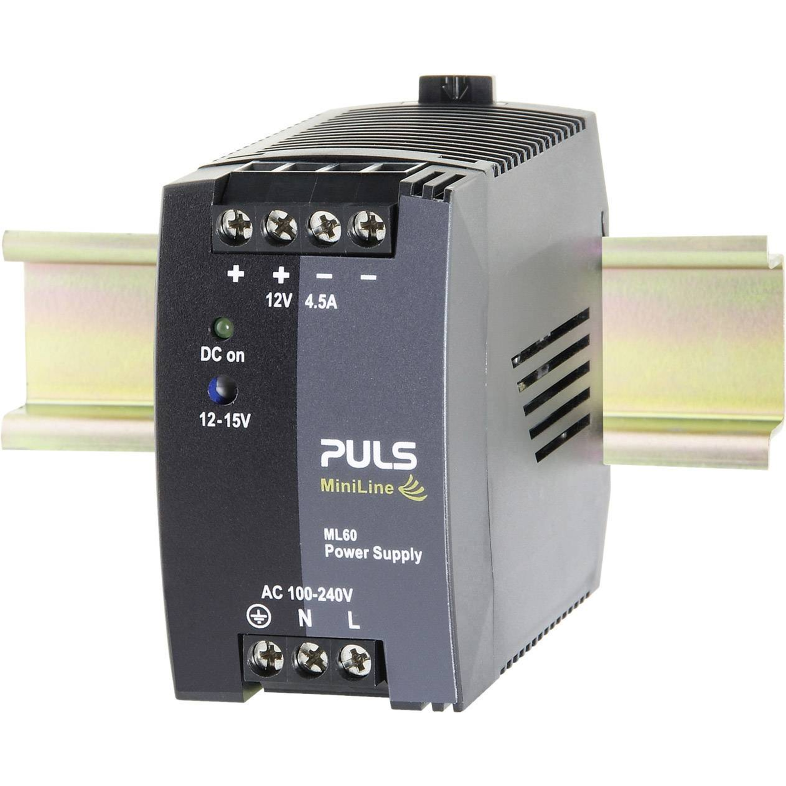 Puls MiniLine ML60.121 DIN Rail Power Supply Unit (DIN Rail) 12 V/DC 4.5 A 54 W No. of Outputs