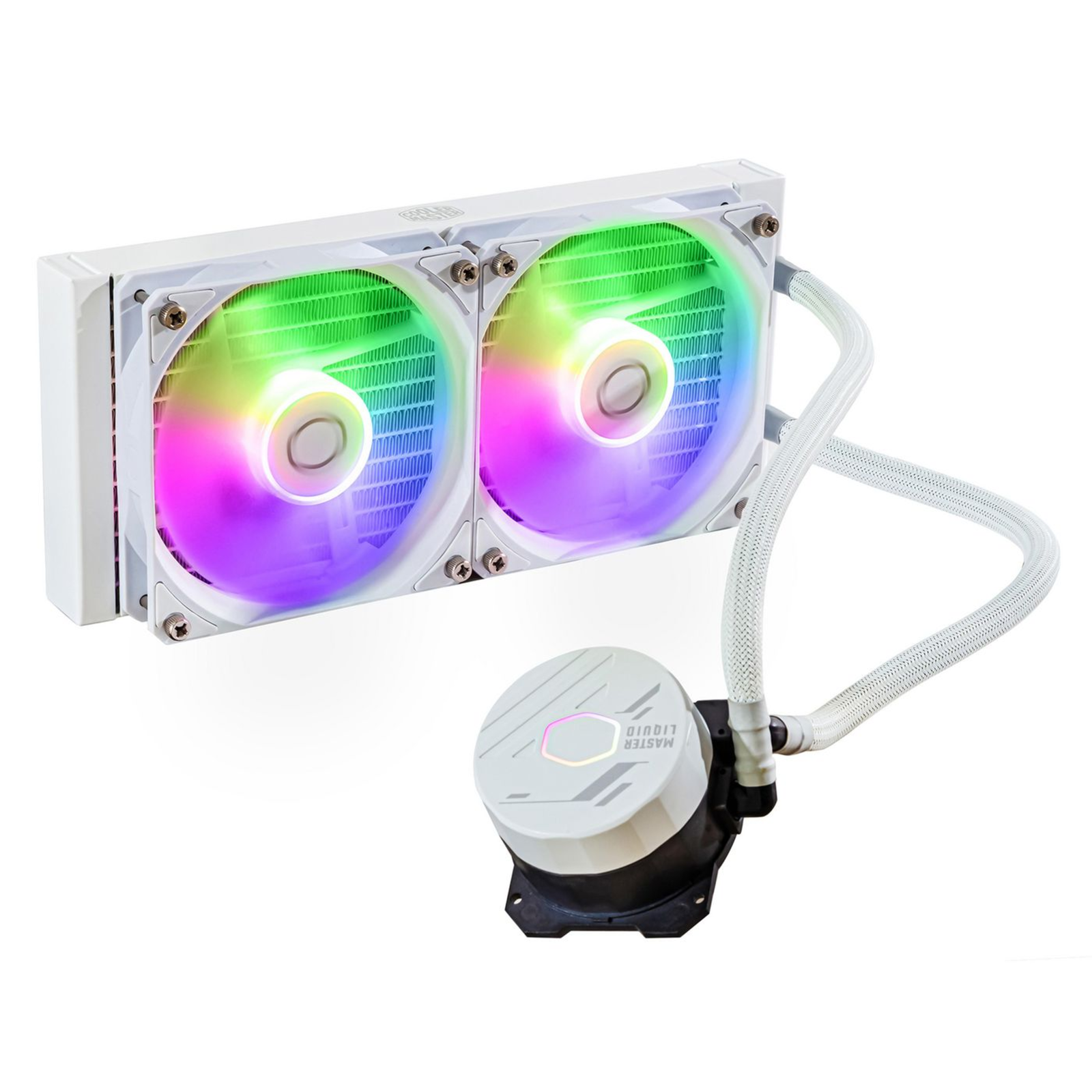 Cooler Master MasterLiquid Lite 240L Core ARGB Processors Liquid Cooling System 1-Pack White 120mm