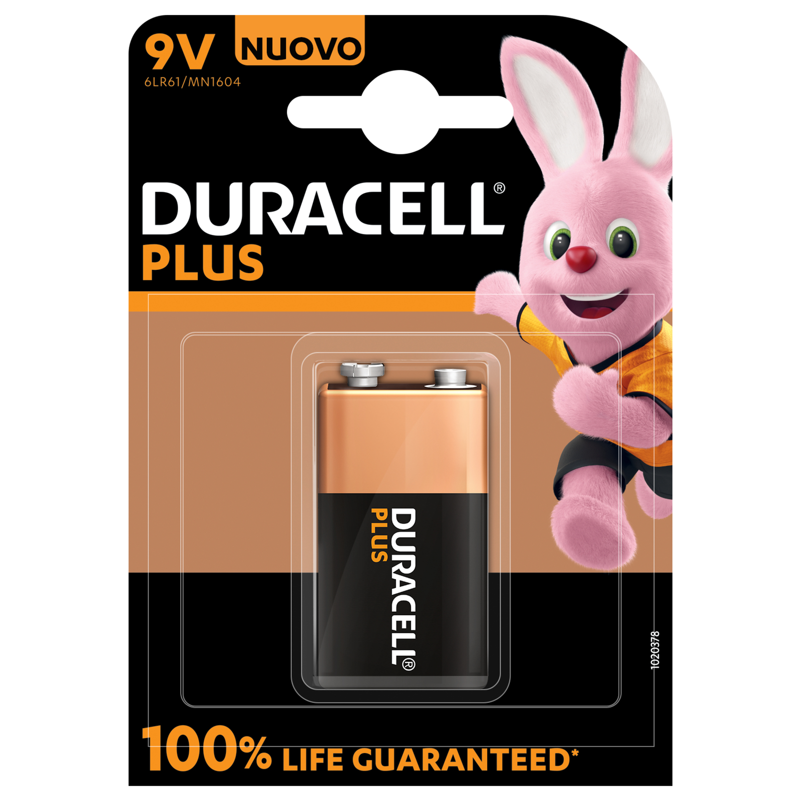 Duracell MN1604B1 Disposable Battery Alkaline 9 V 1 Piece(s) Black orange 26 Mm